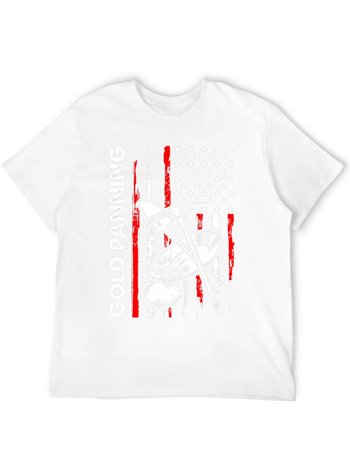 Gold Panning American Flag Graphic Tee