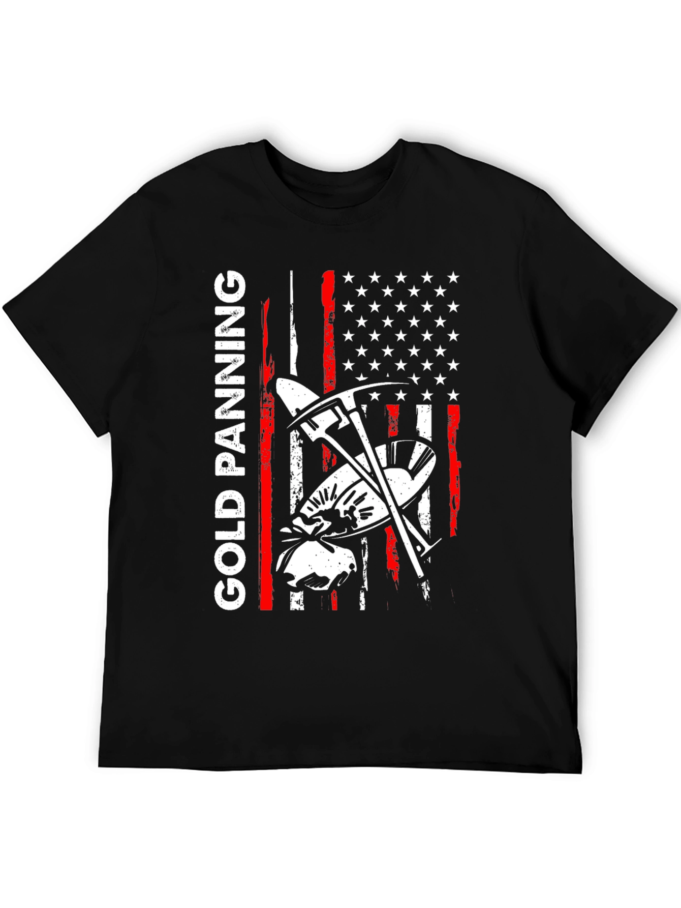 Gold Panning American Flag Graphic Tee