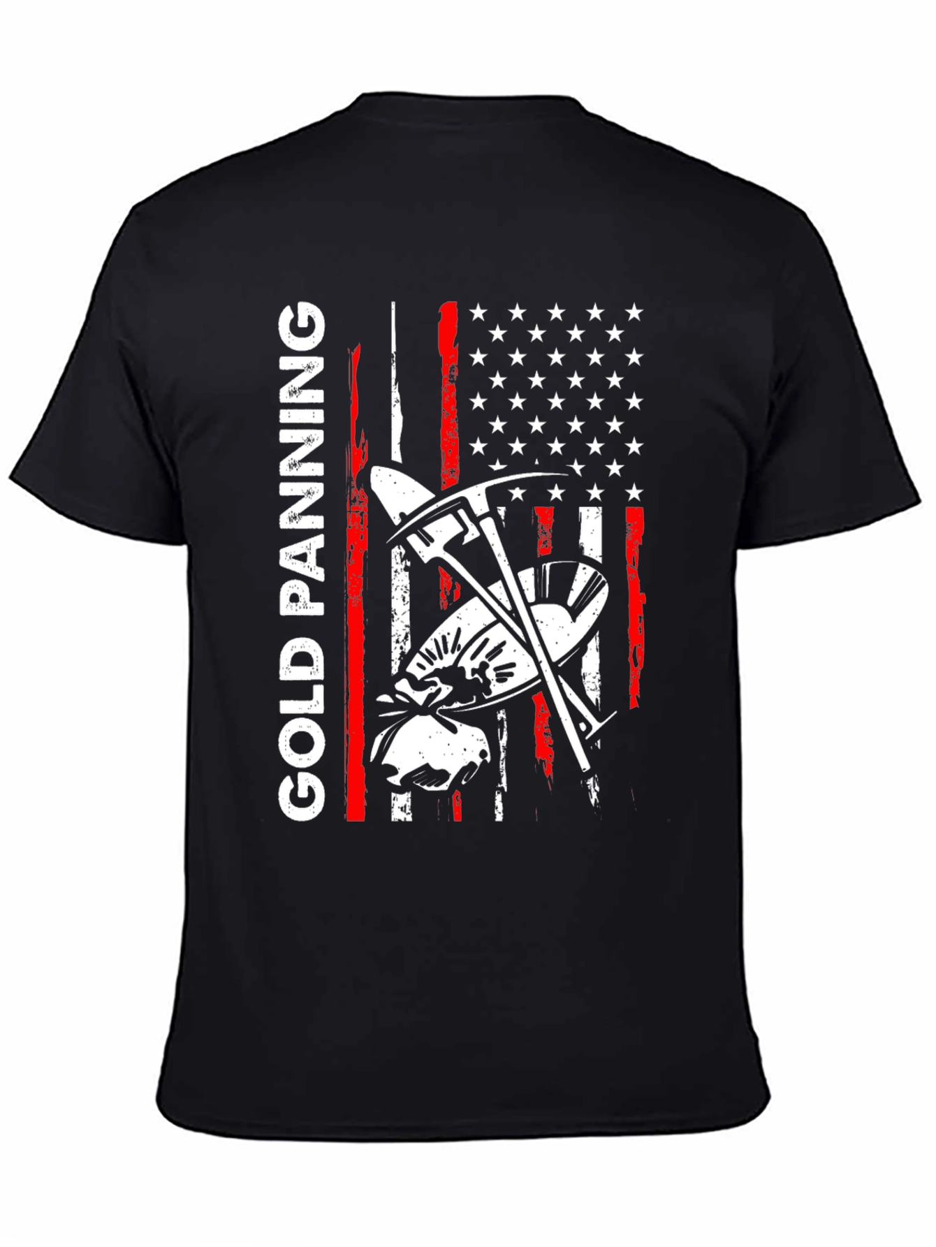 Gold Panning American Flag Graphic Tee