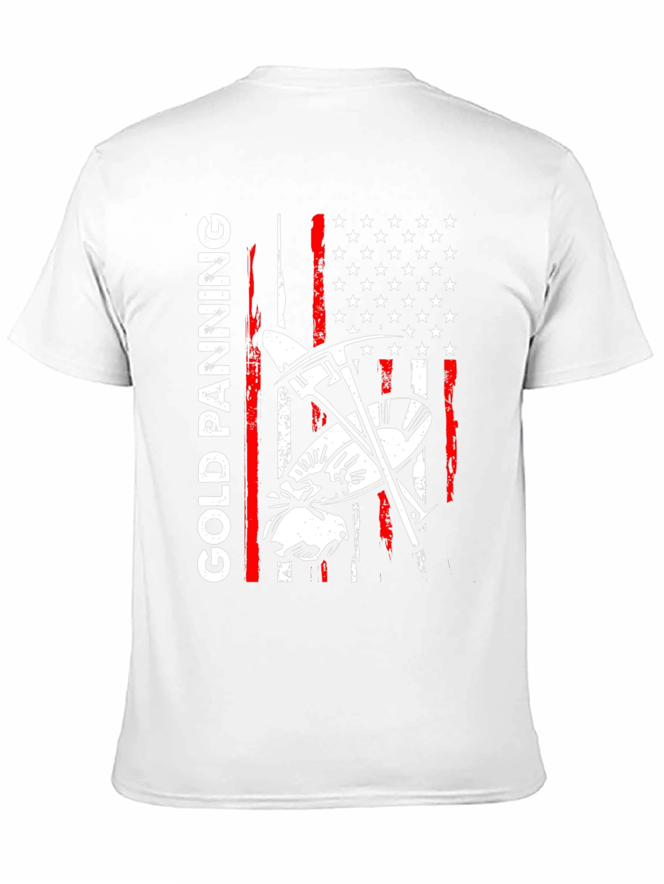 Gold Panning American Flag Graphic Tee