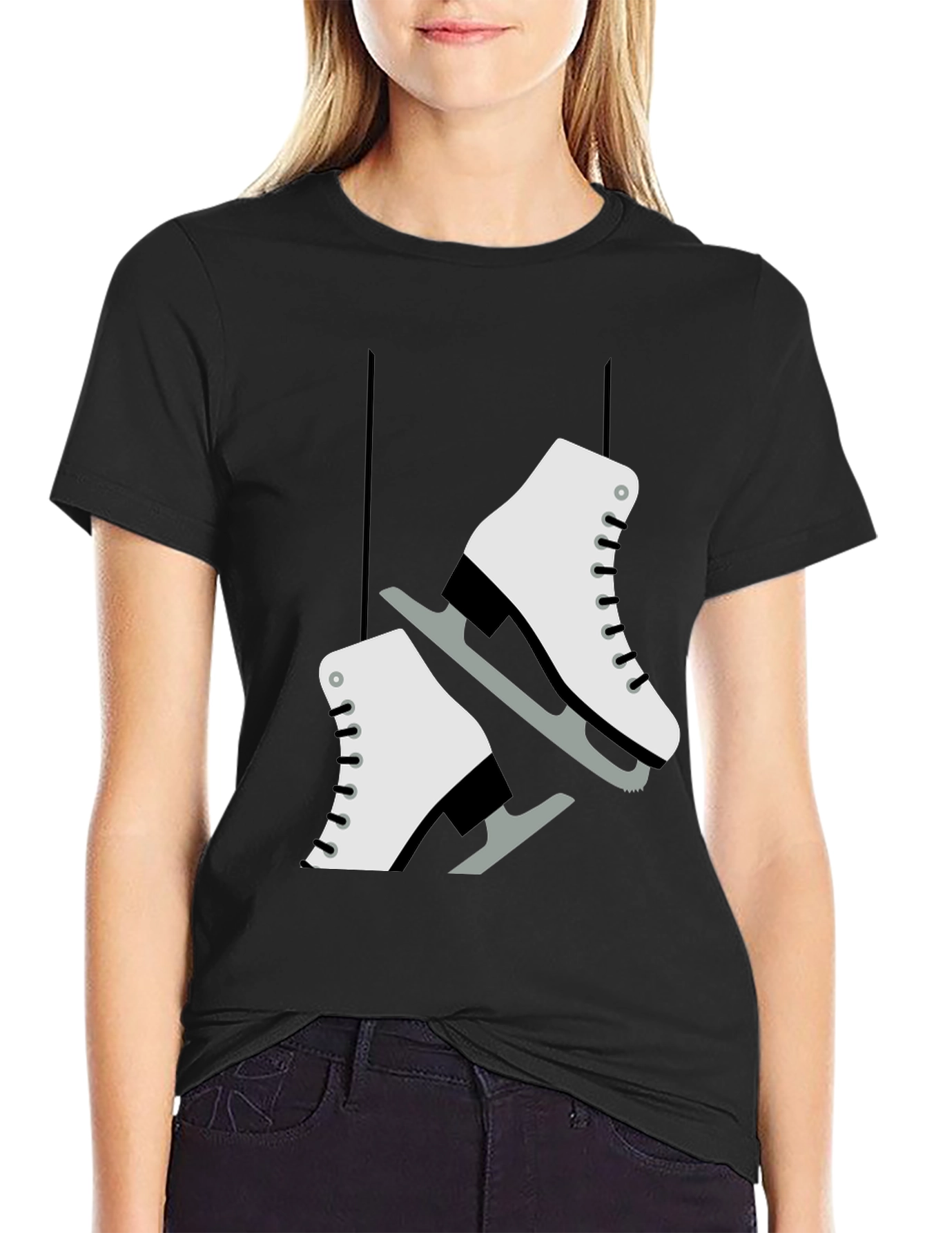 Figure Skates Graphic Tee - Sporty & Stylish