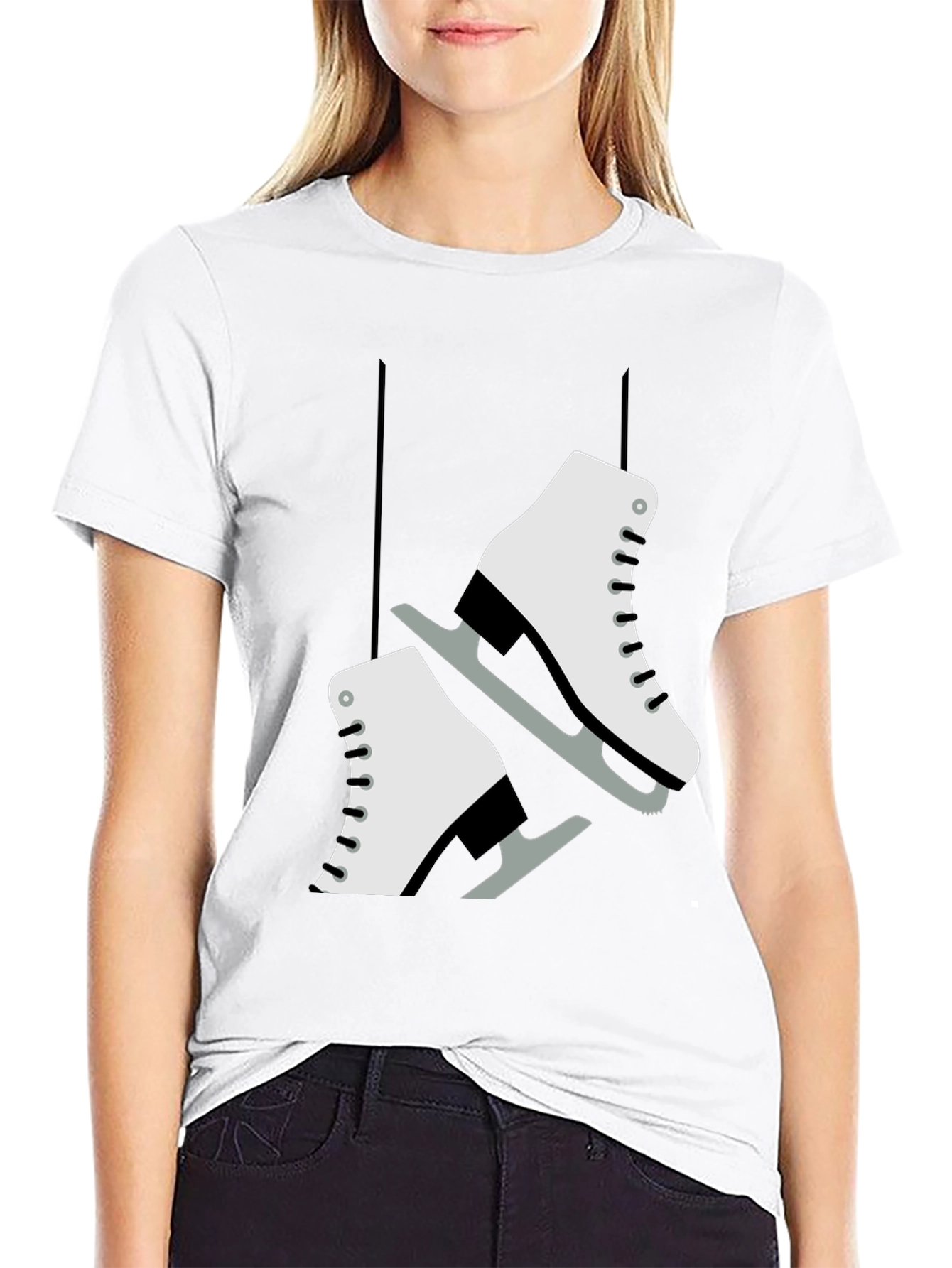 Figure Skates Graphic Tee - Sporty & Stylish