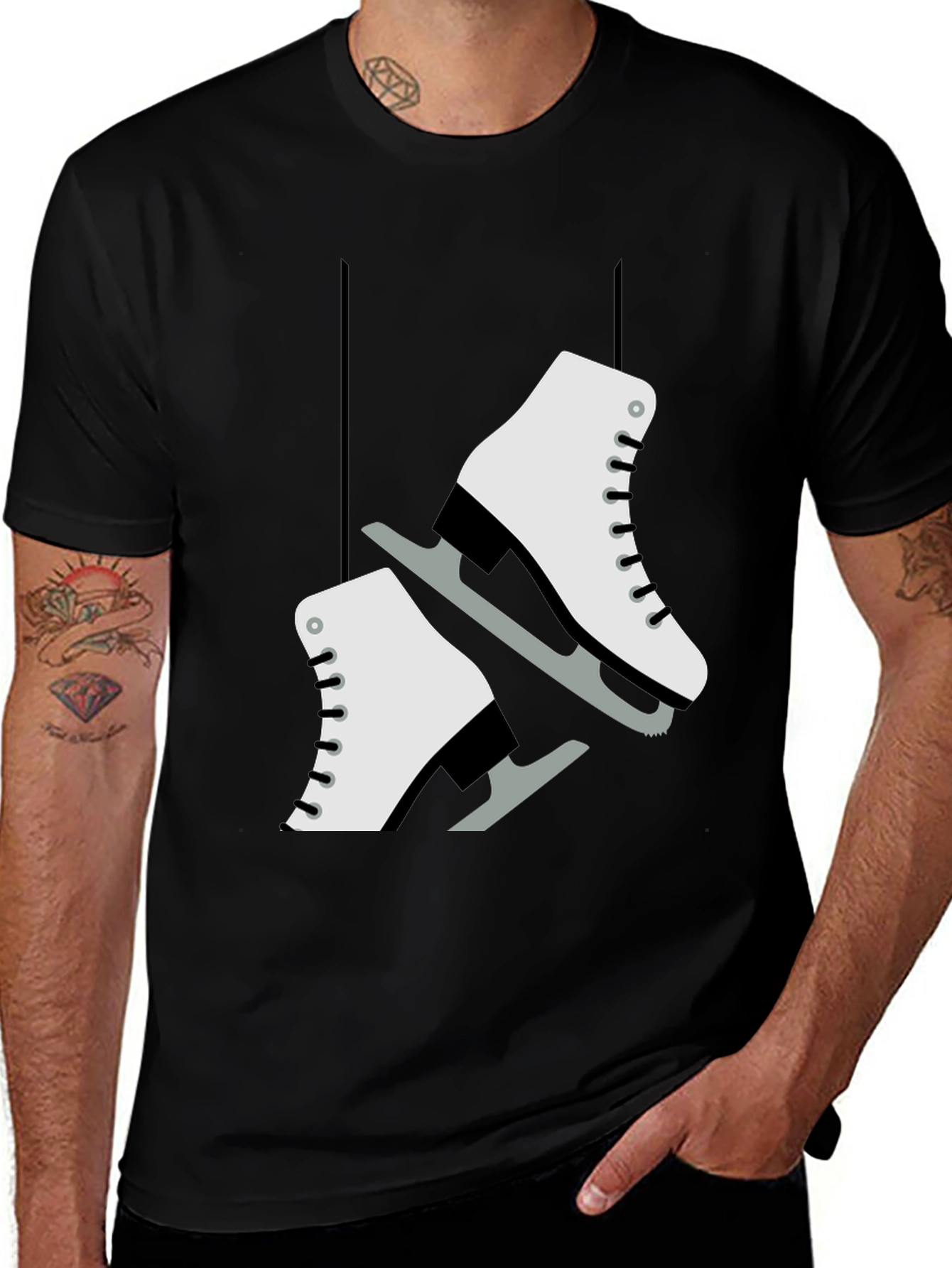 Figure Skates Graphic Tee - Sporty & Stylish