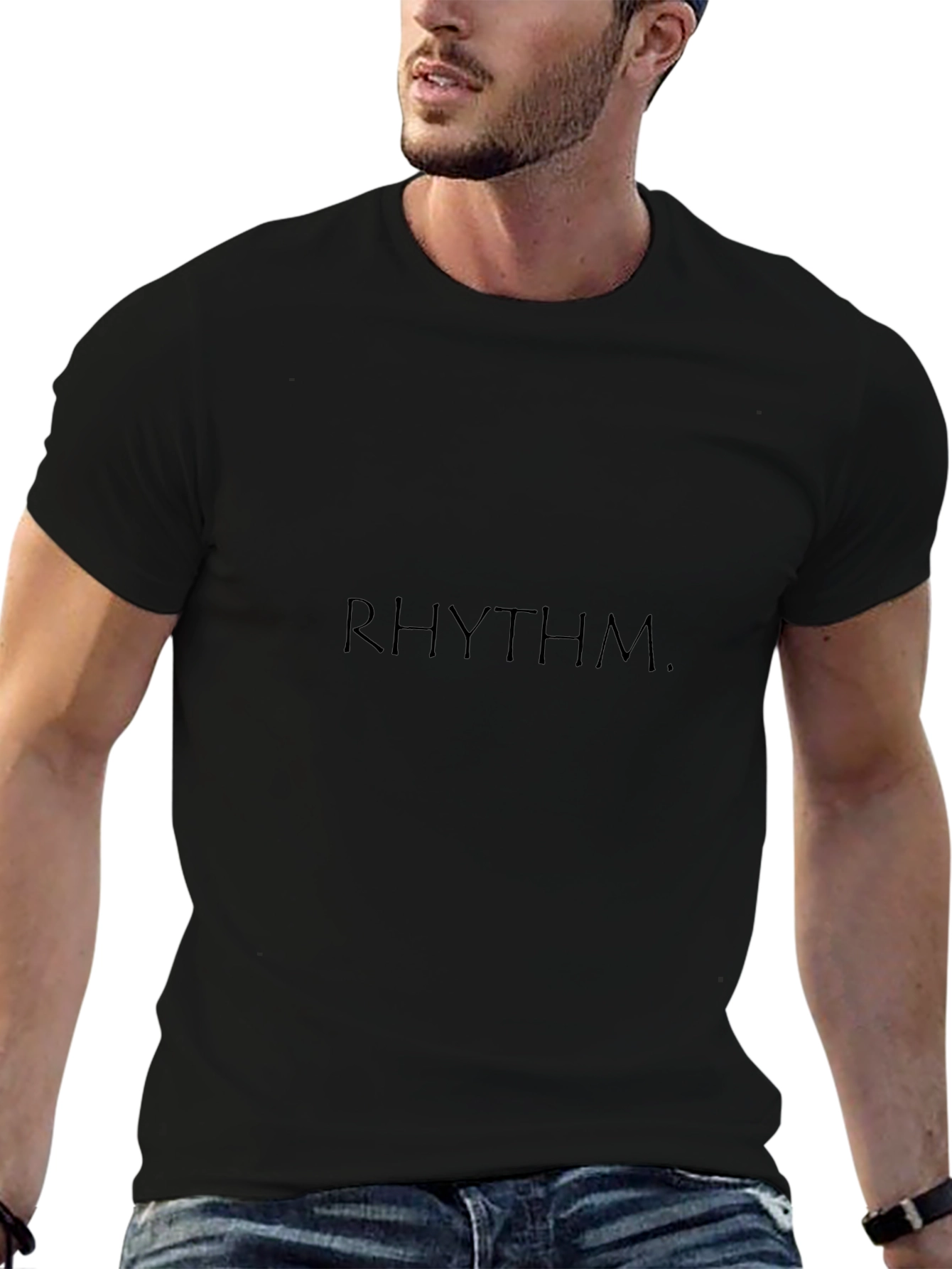 RHYTHM. Black Casual T-Shirt