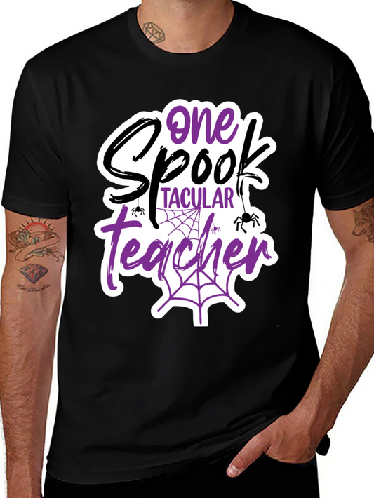 One Spooktacular Teacher Halloween Graphic T-Shirt