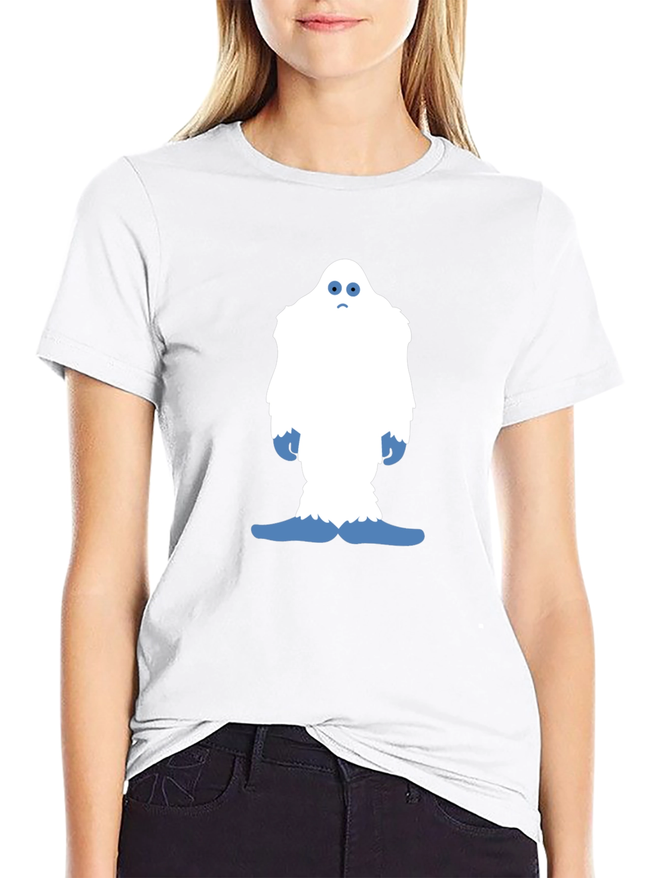 Funny Yeti Graphic Tee - Black Cotton T-Shirt
