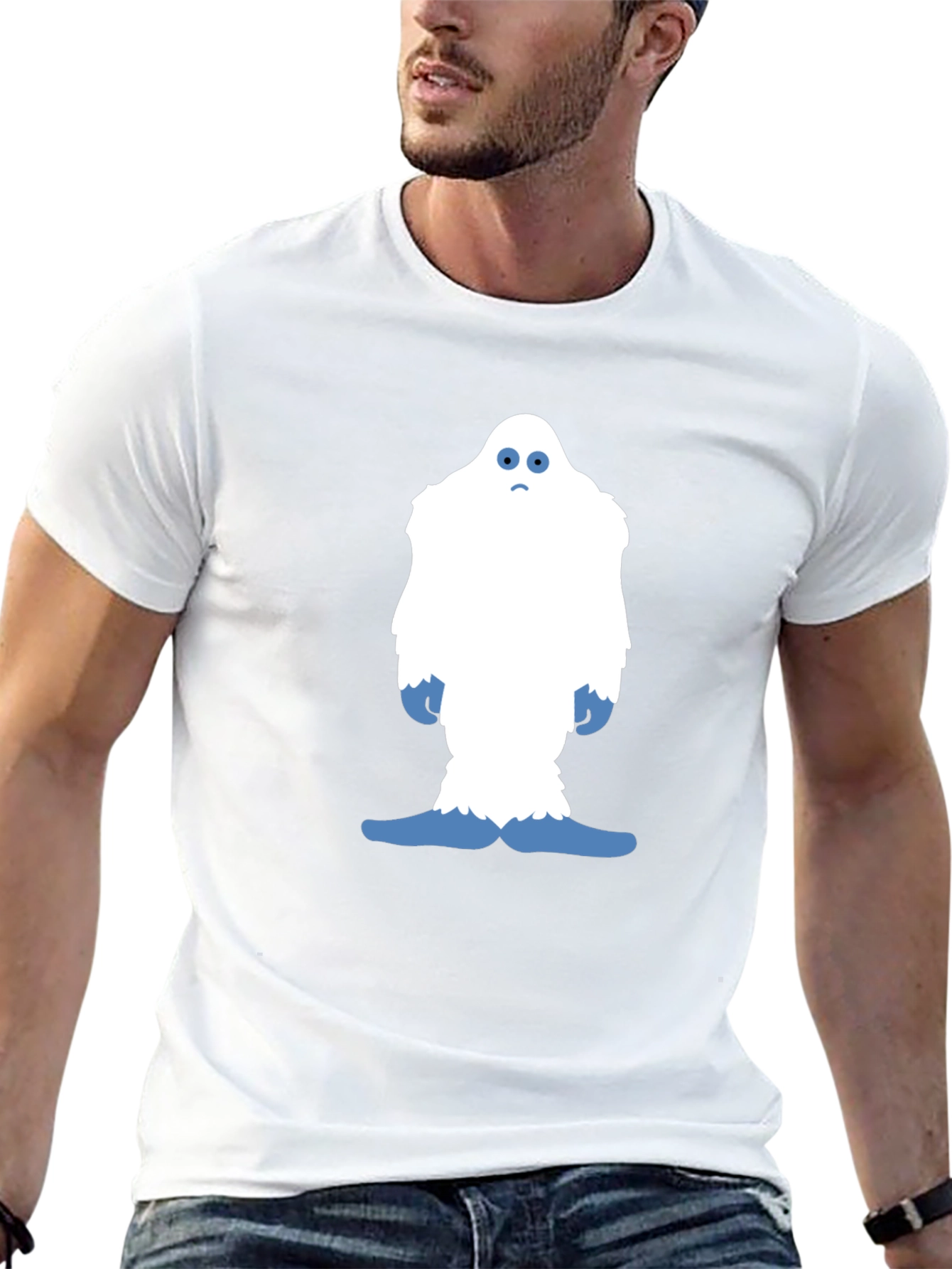 Funny Yeti Graphic Tee - Black Cotton T-Shirt