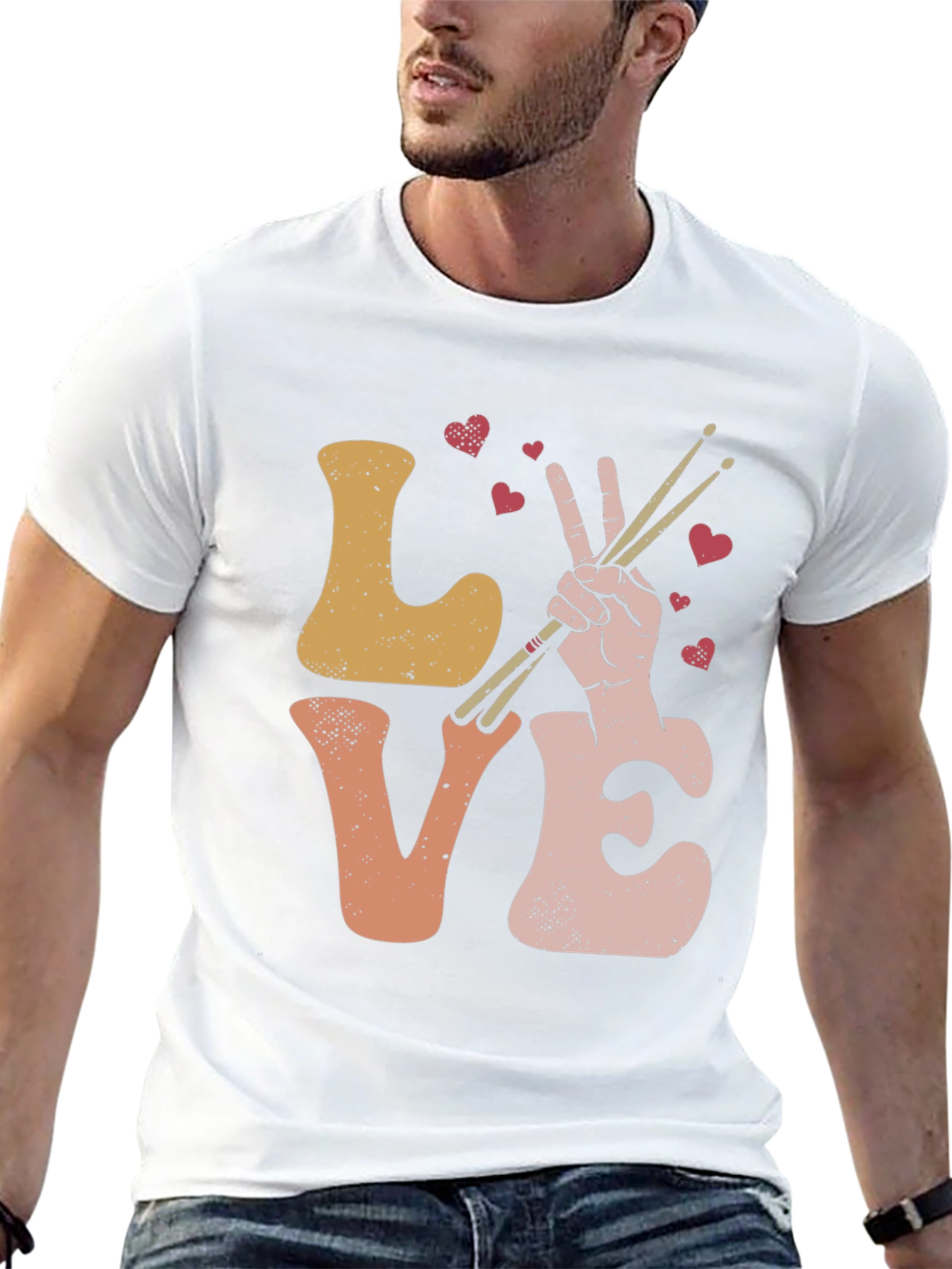 Love Drumming T-Shirt - Musical Heart