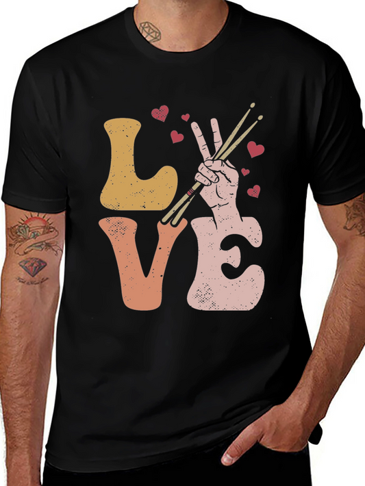 Love Drumming T-Shirt - Musical Heart