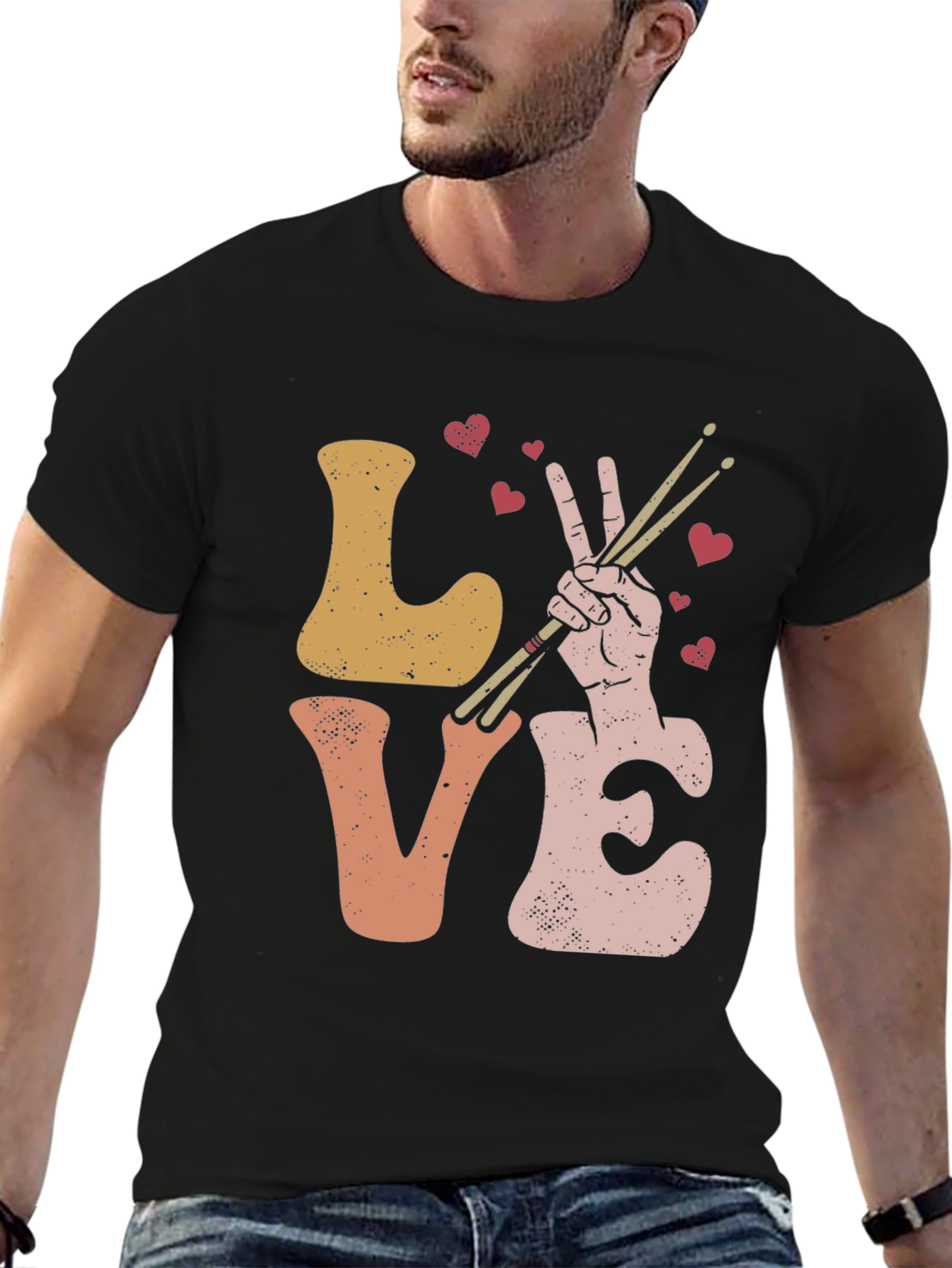 Love Drumming T-Shirt - Musical Heart