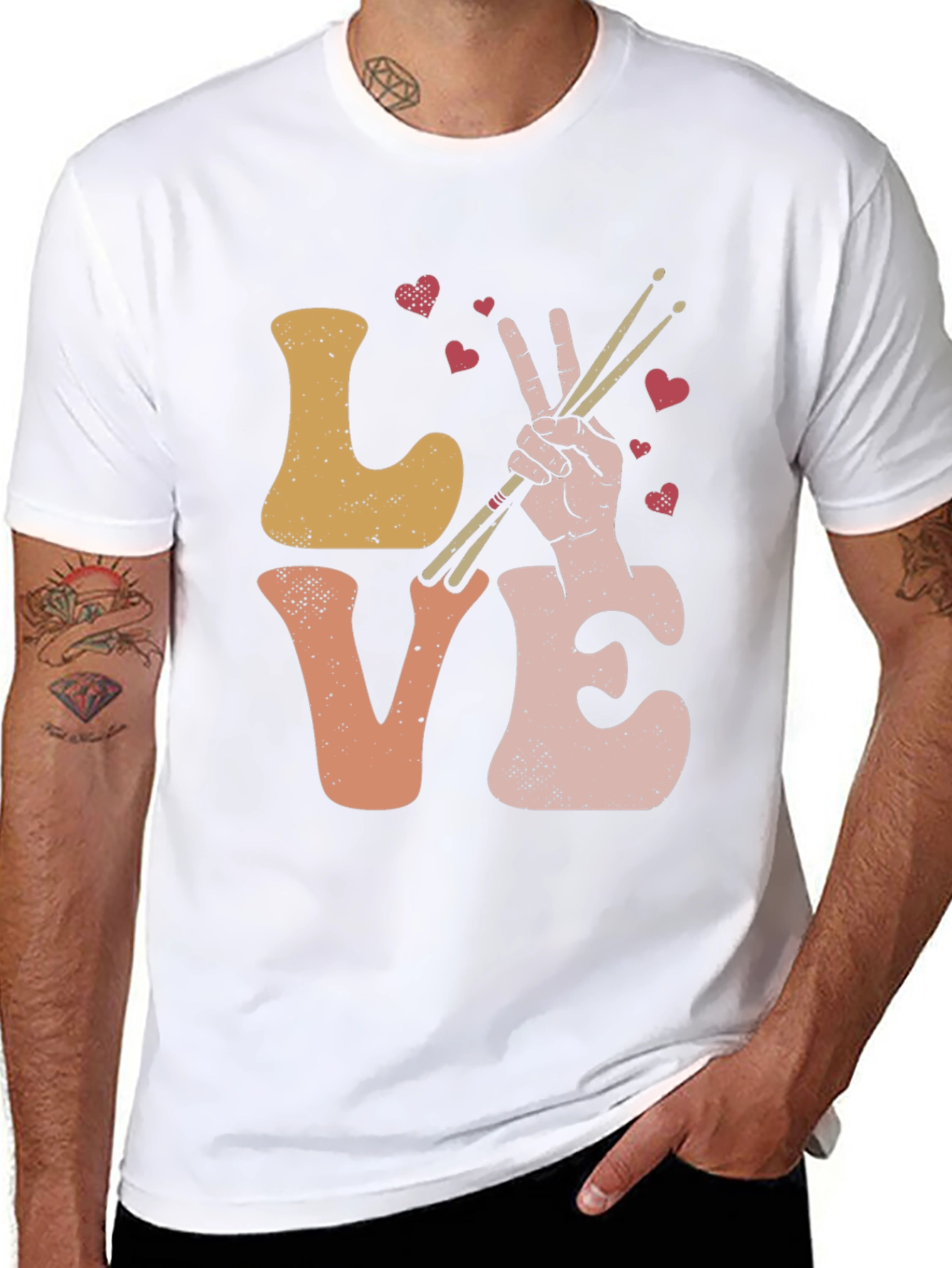 Love Drumming T-Shirt - Musical Heart
