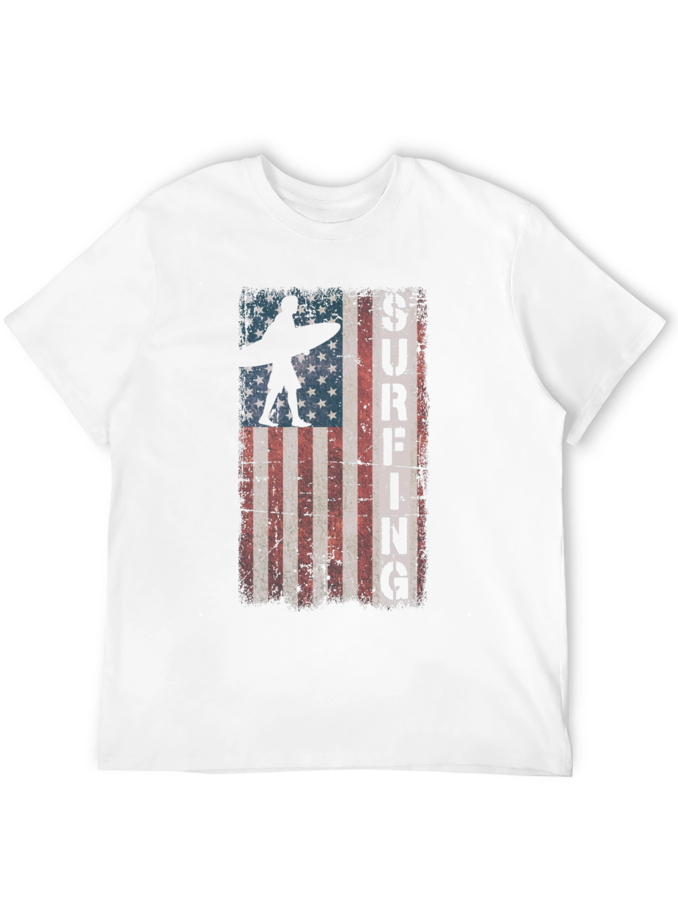 American Flag Surfing Graphic Tee