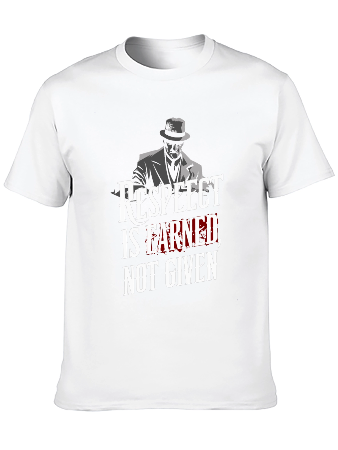 Respect Earned Graphic Tee - Black Cotton T-Shirt
