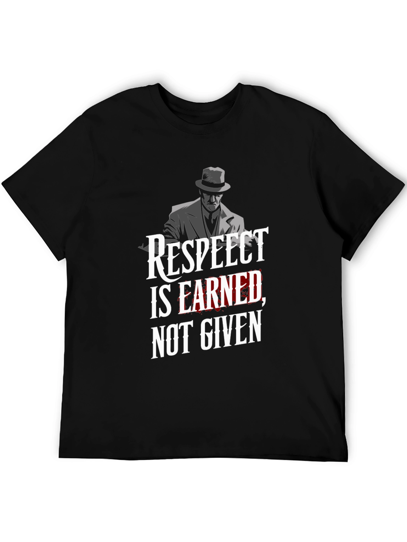Respect Earned Graphic Tee - Black Cotton T-Shirt