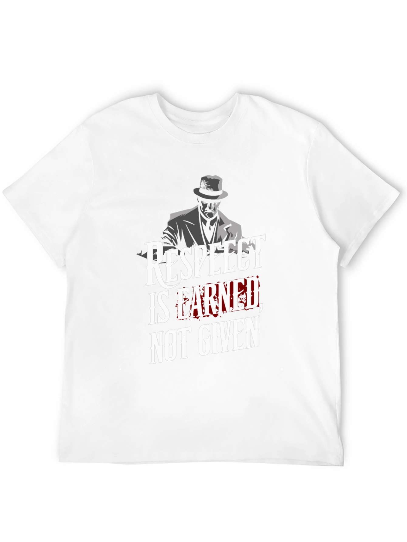 Respect Earned Graphic Tee - Black Cotton T-Shirt