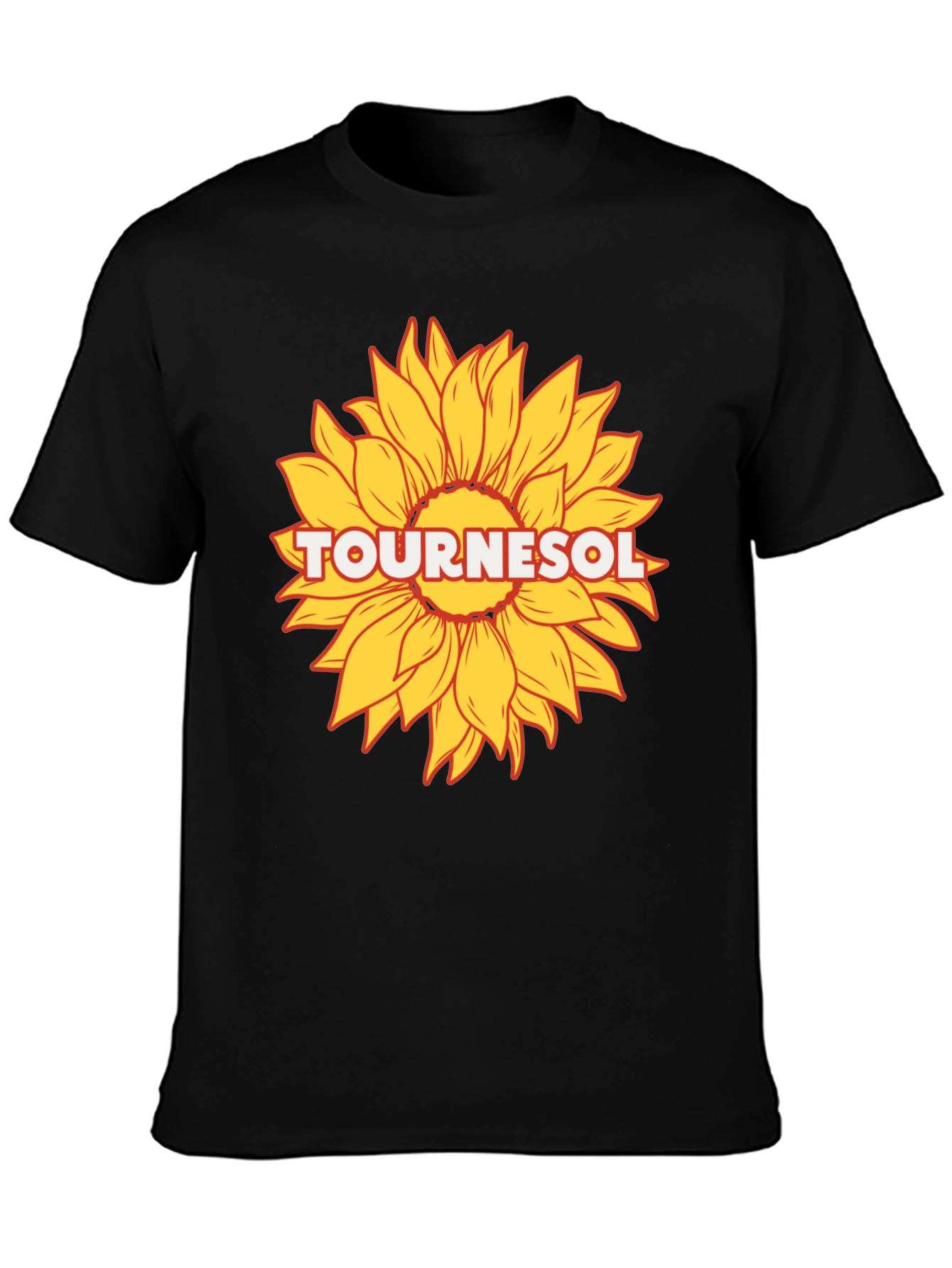 Tournesol Sunflower Graphic T-Shirt - Black Cotton Tee