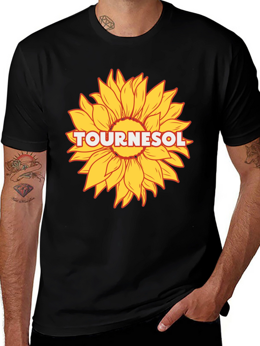 Tournesol Sunflower Graphic T-Shirt - Black Cotton Tee