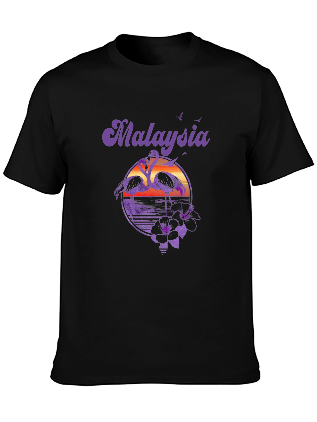 Malaysia Flamingo Graphic Tee - Tropical Vacation Shirt