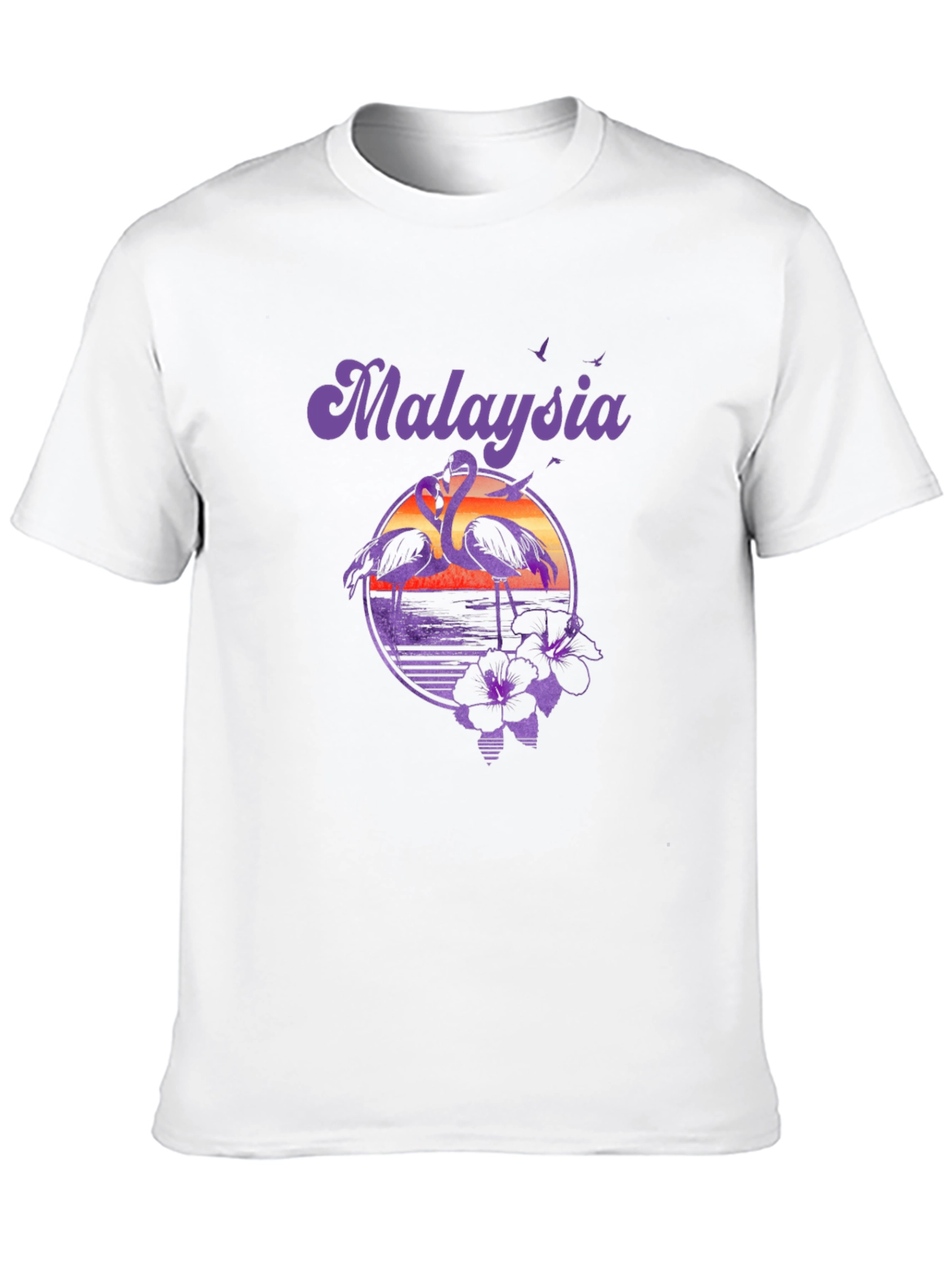 Malaysia Flamingo Graphic Tee - Tropical Vacation Shirt