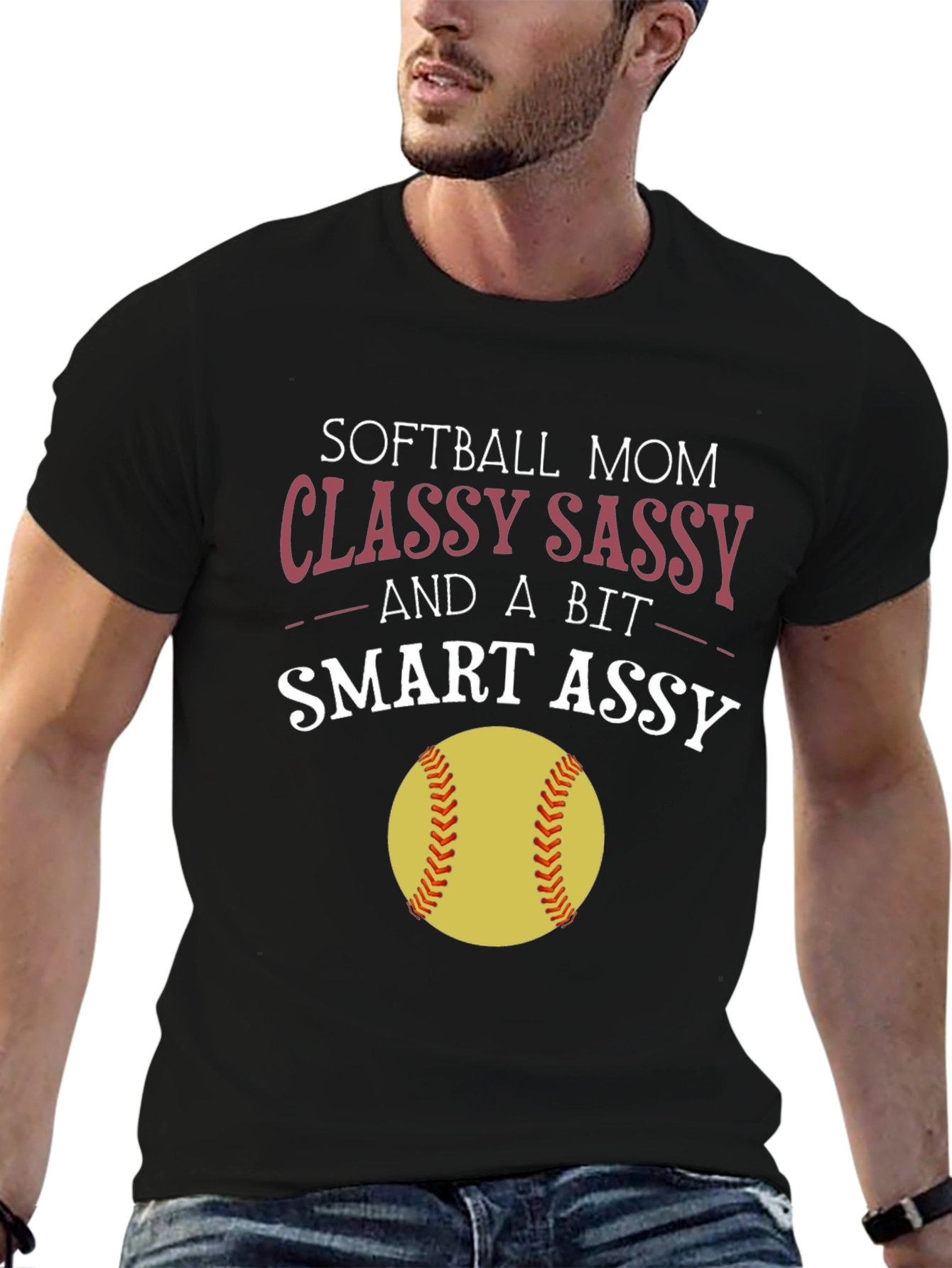 Softball Mom Graphic Tee - Classy Sassy Smart Assy