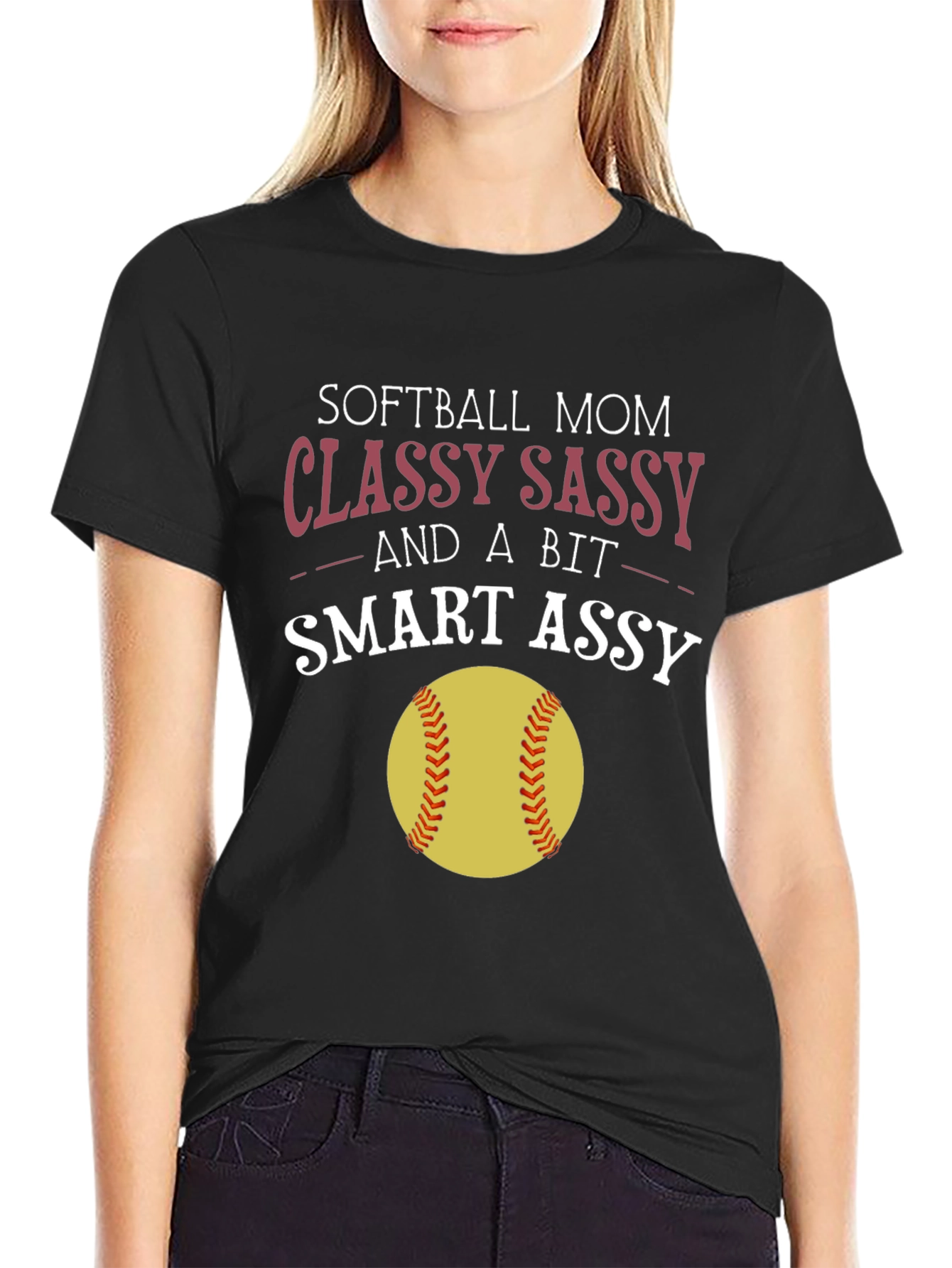Softball Mom Graphic Tee - Classy Sassy Smart Assy