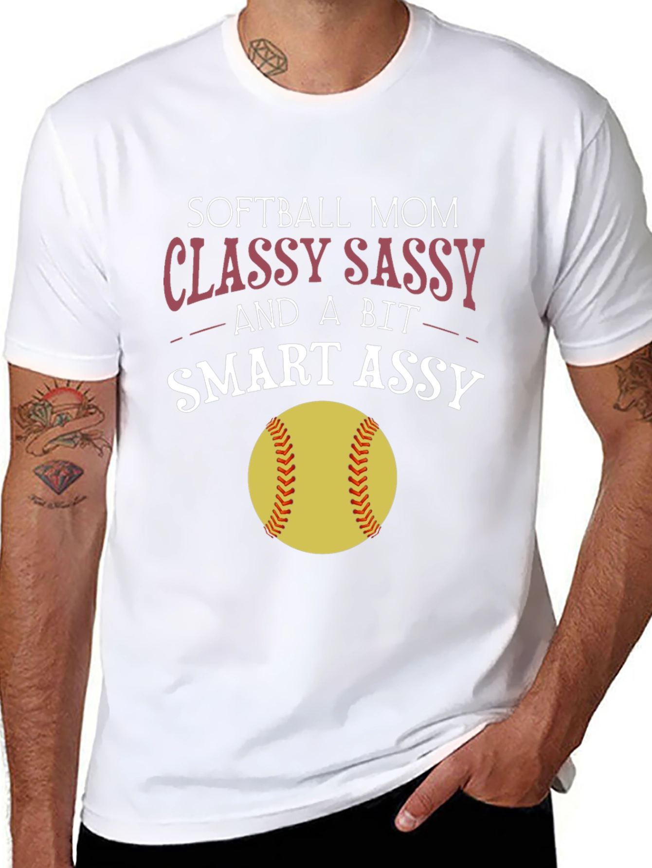 Softball Mom Graphic Tee - Classy Sassy Smart Assy
