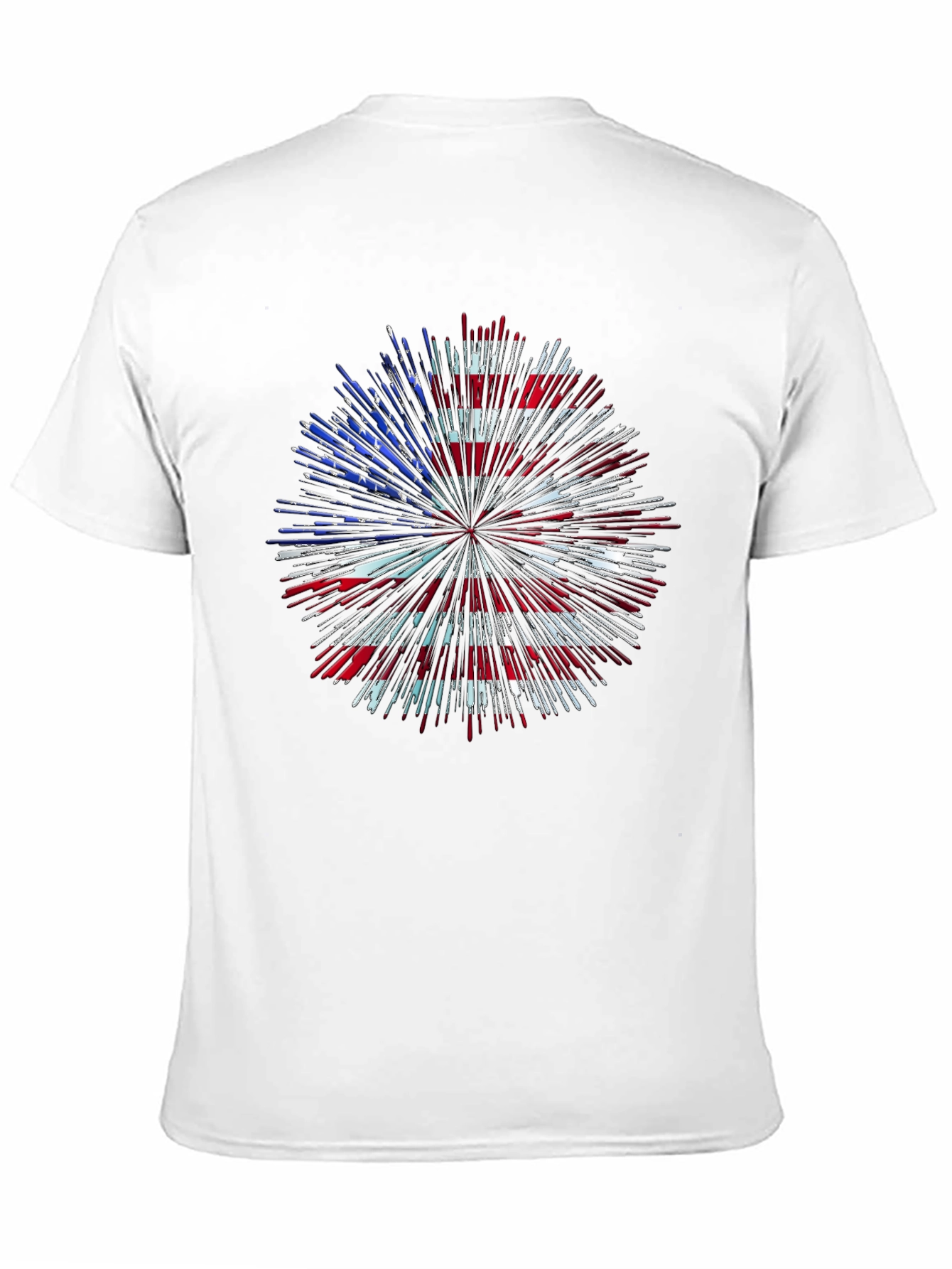 American Flag Firework Graphic T-Shirt