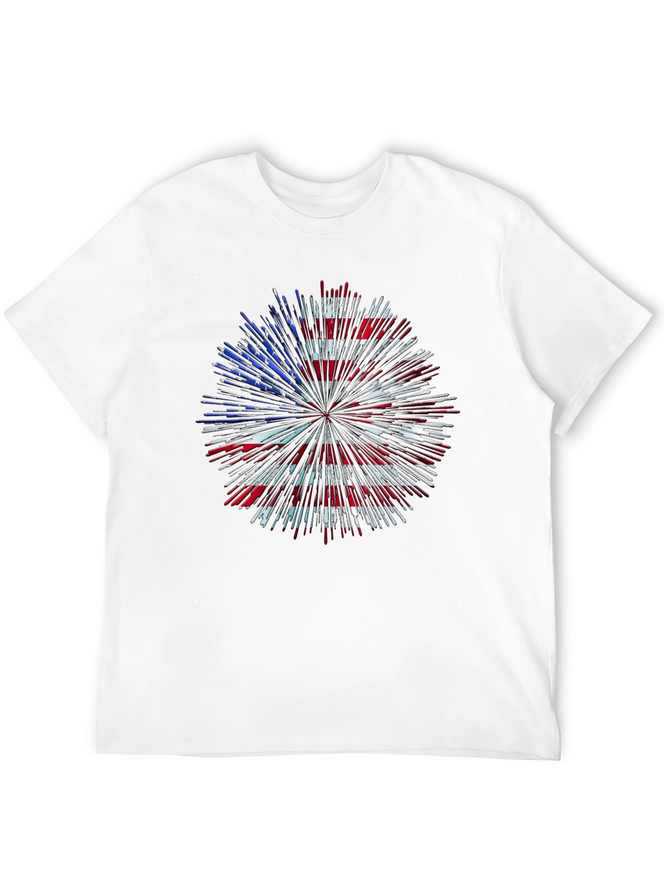 American Flag Firework Graphic T-Shirt