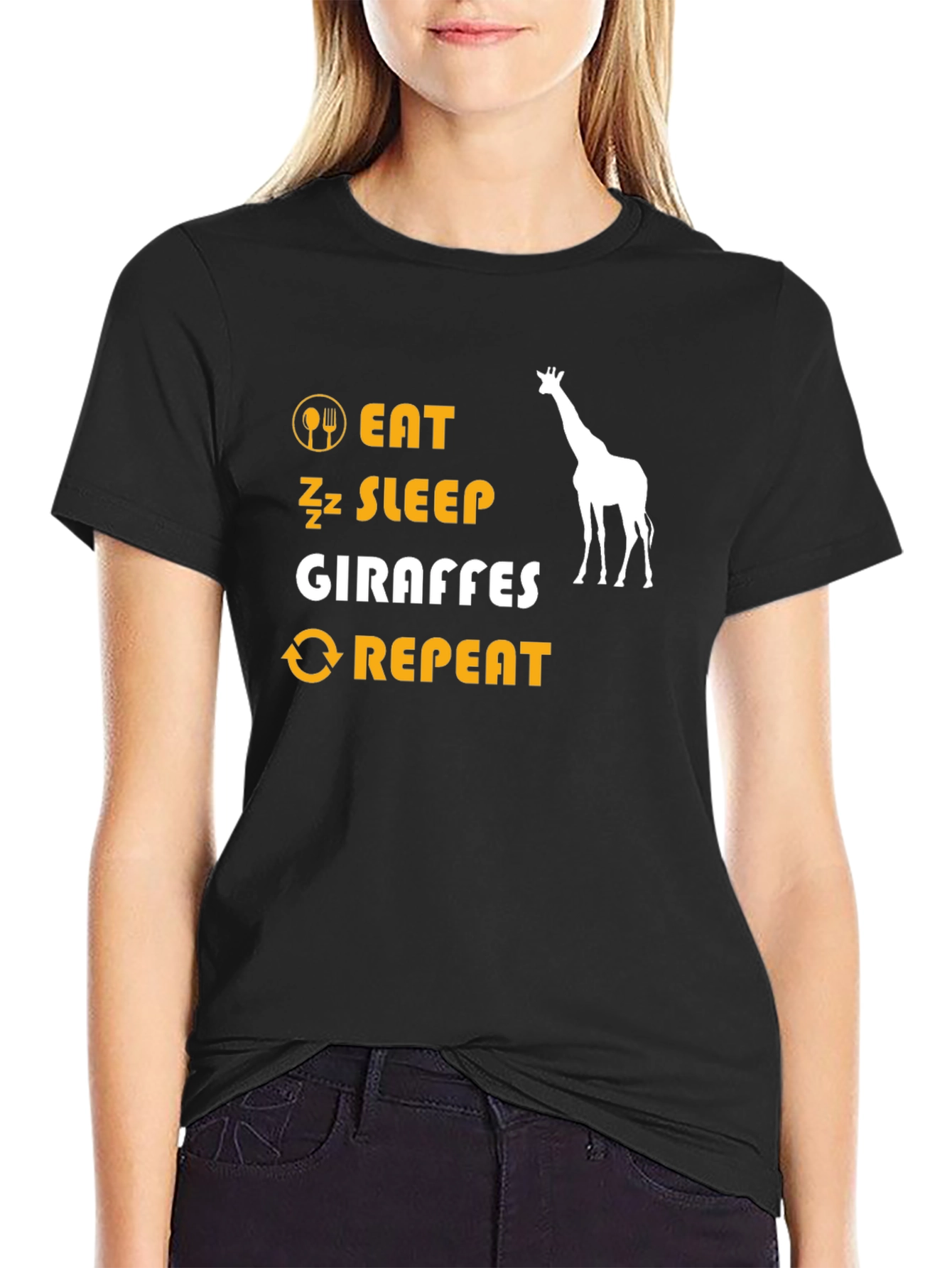 Eat Sleep Giraffes Repeat T-Shirt