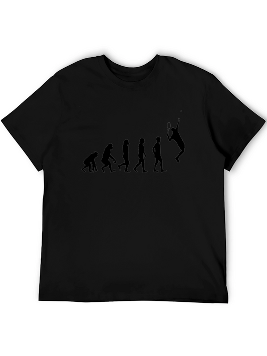 Evolution of Tennis Black T-Shirt