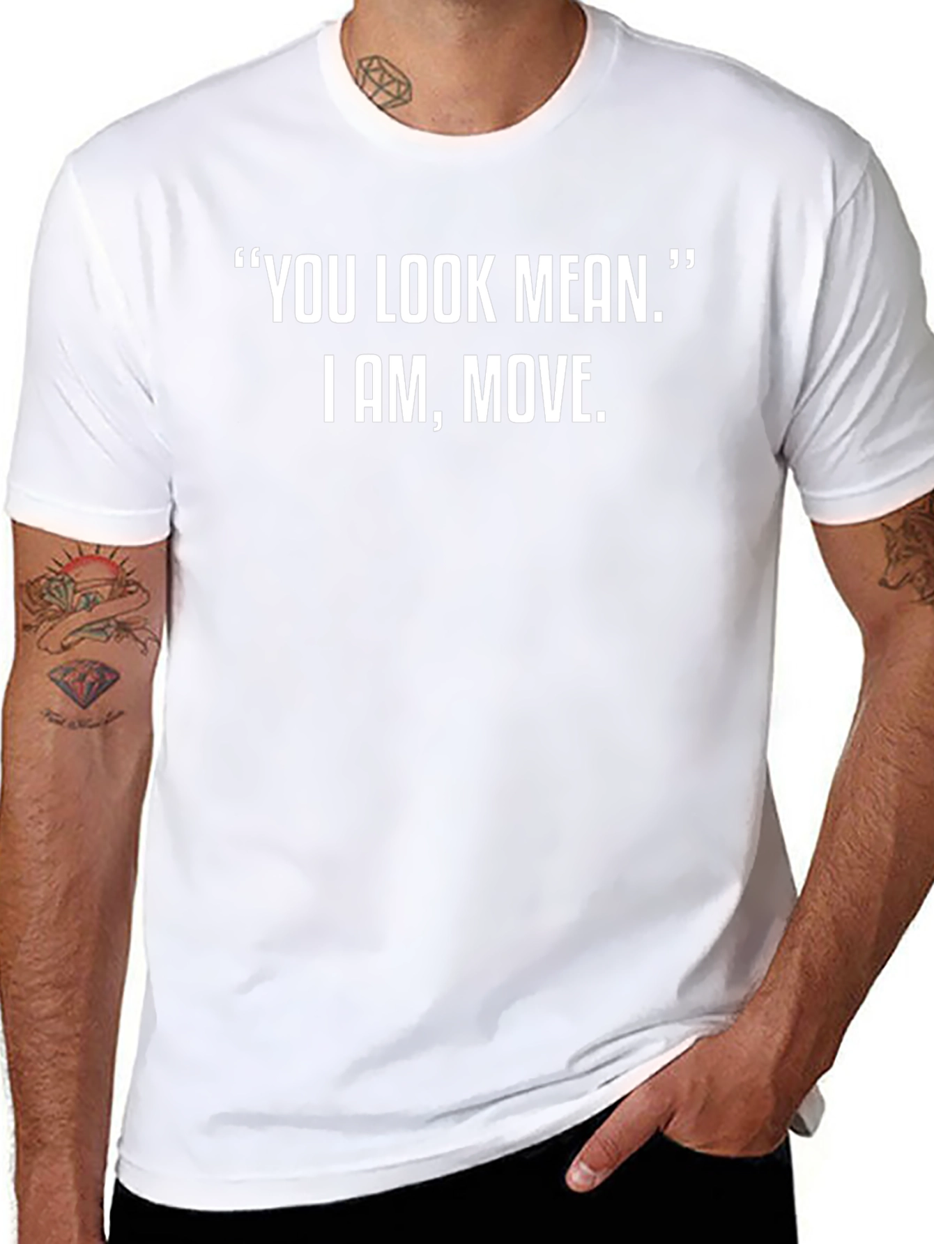 Mean Look Graphic Tee - Mens Black T-Shirt