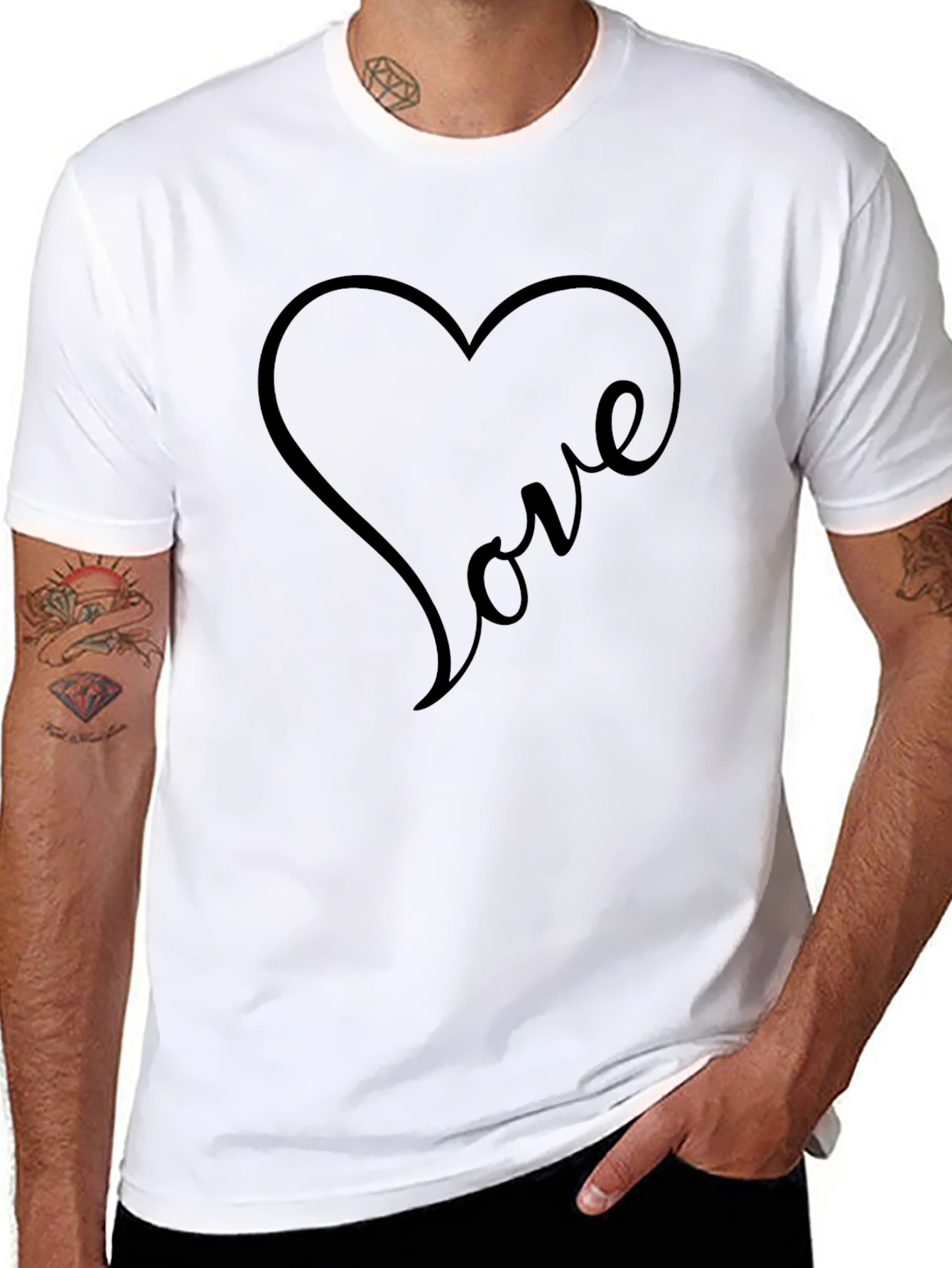 Love Heart T-Shirt - Stylish Graphic Tee