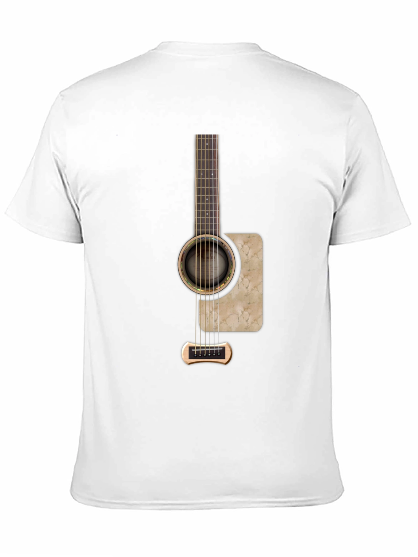 Guitar Graphic Print Black T-Shirt