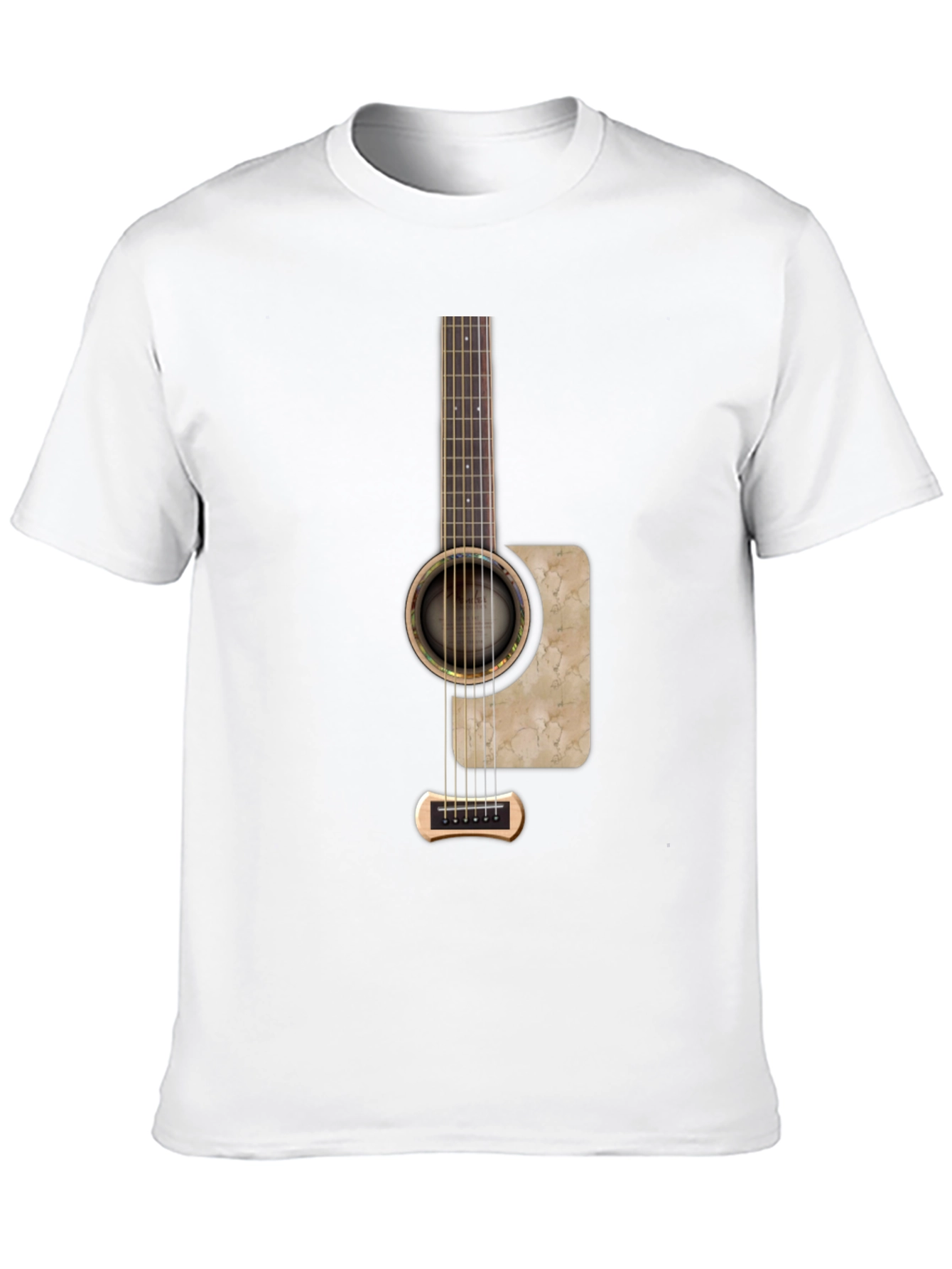 Guitar Graphic Print Black T-Shirt