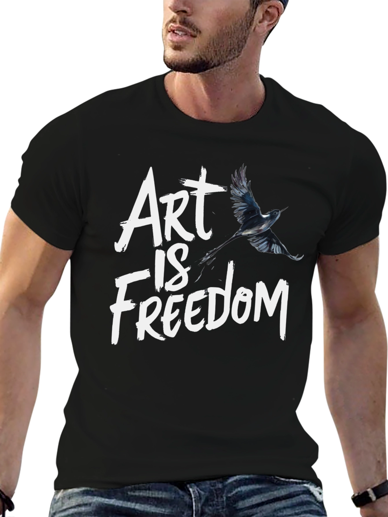 Art Is Freedom Graphic Tee - Black T-Shirt