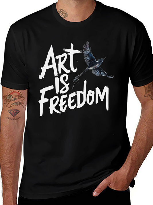 Art Is Freedom Graphic Tee - Black T-Shirt