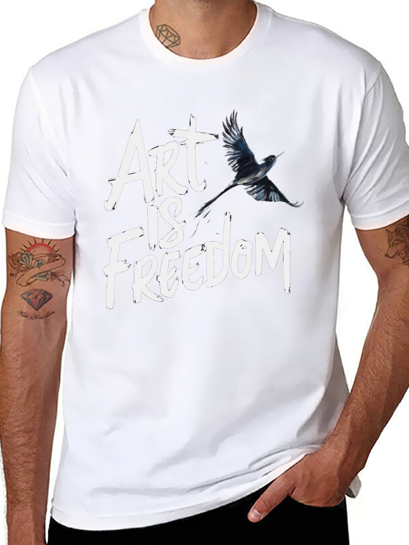 Art Is Freedom Graphic Tee - Black T-Shirt