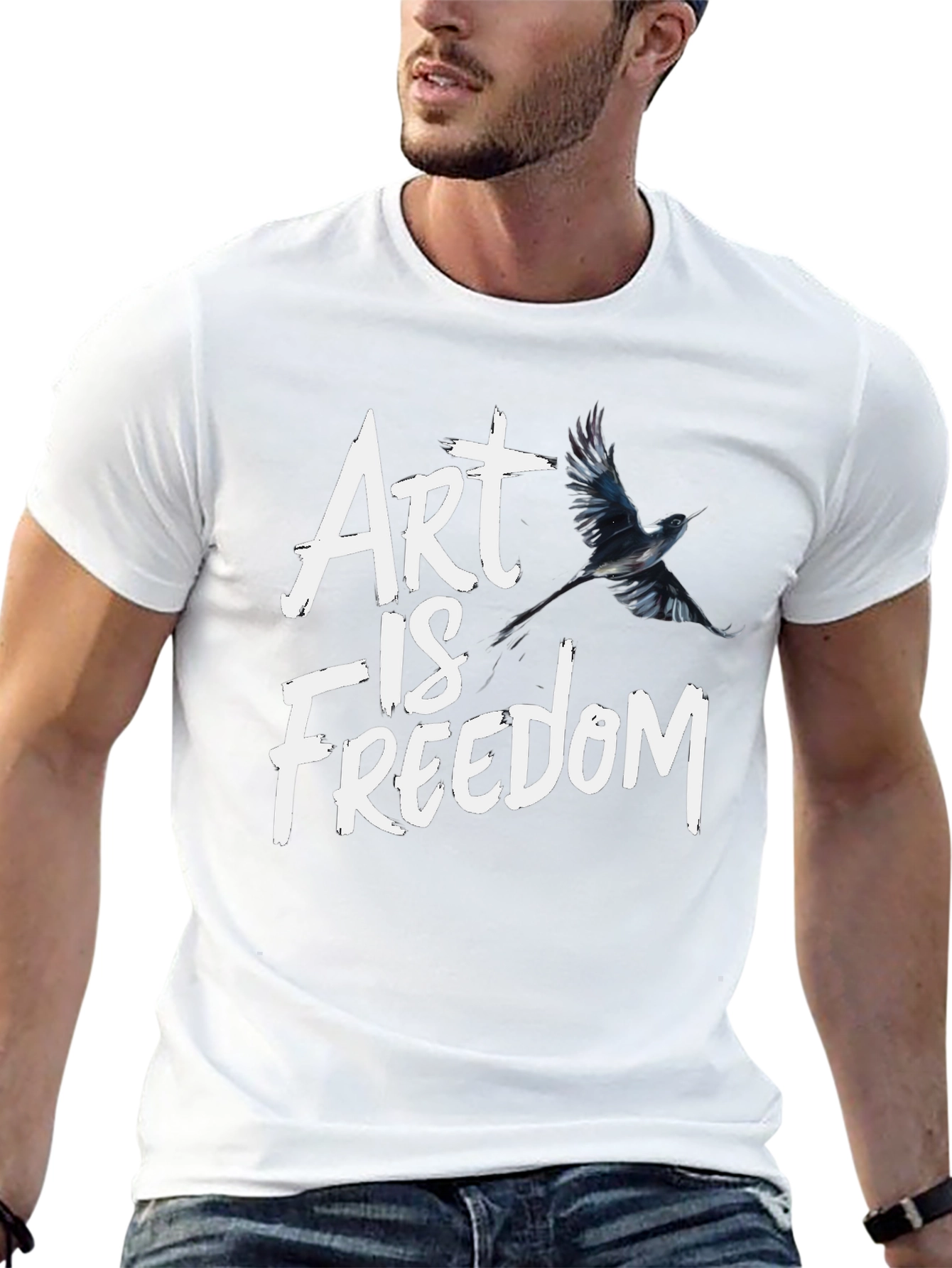 Art Is Freedom Graphic Tee - Black T-Shirt