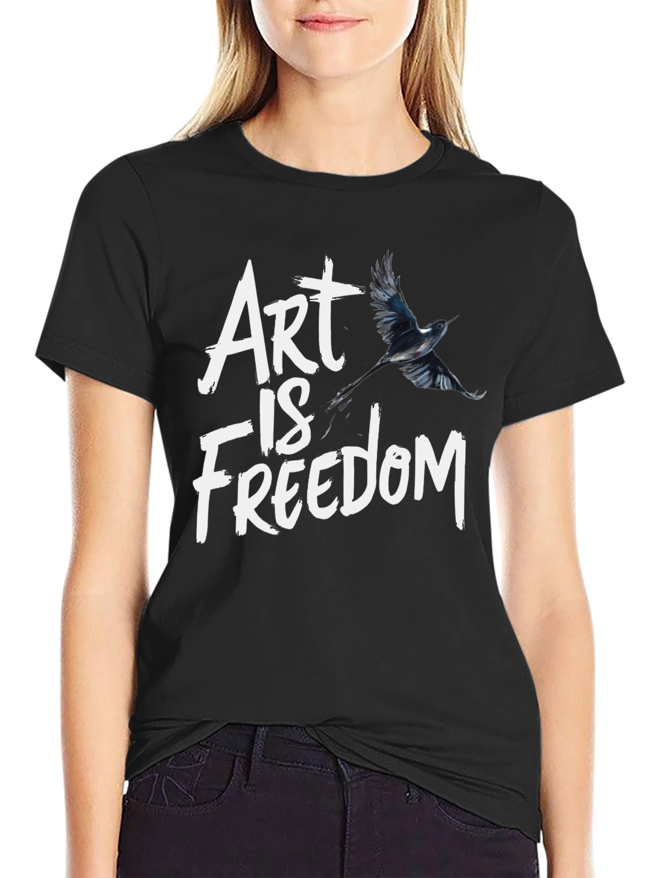 Art Is Freedom Graphic Tee - Black T-Shirt