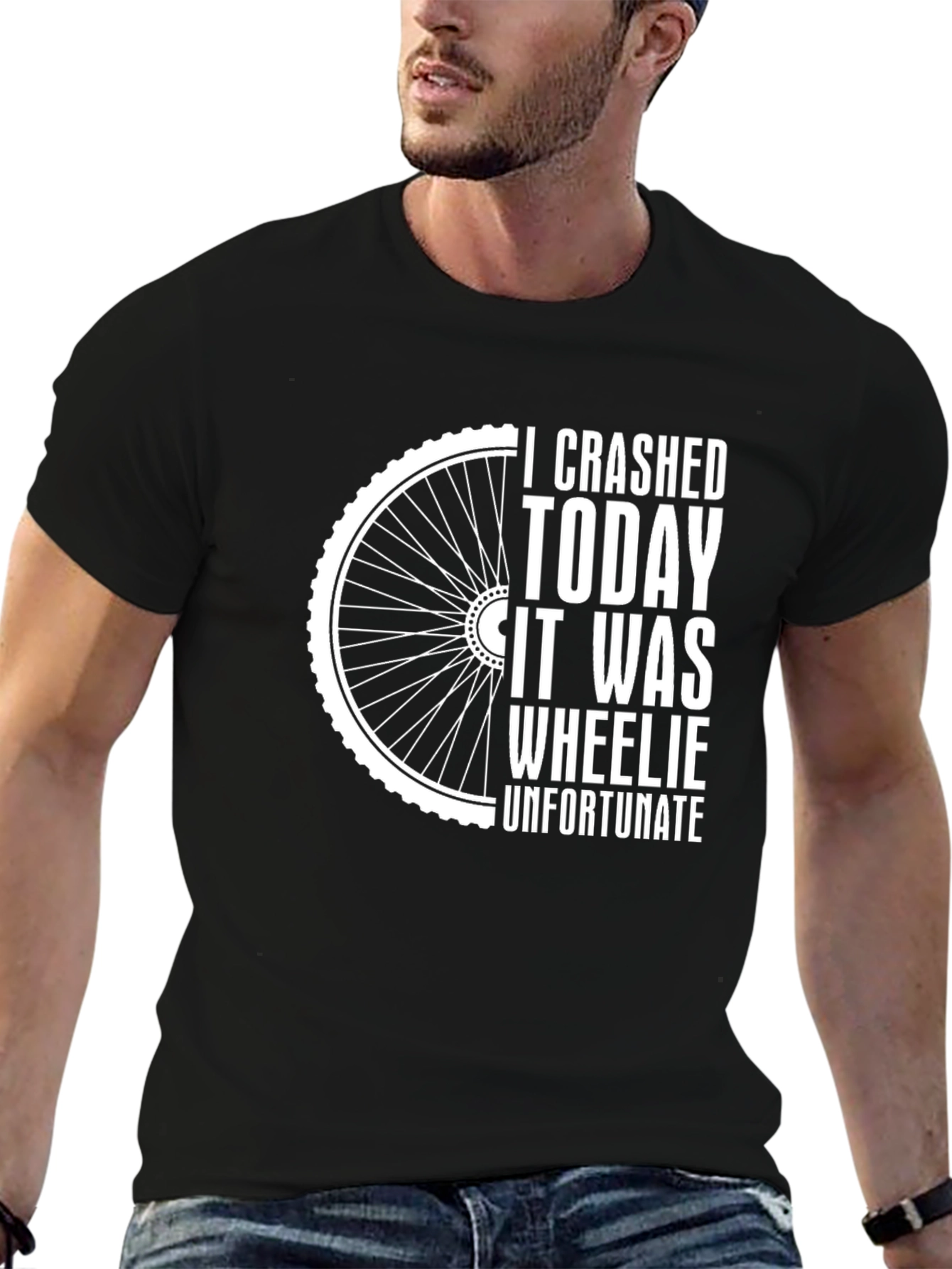 Crashed Today Wheelie Unfortunate Funny Bike T-Shirt