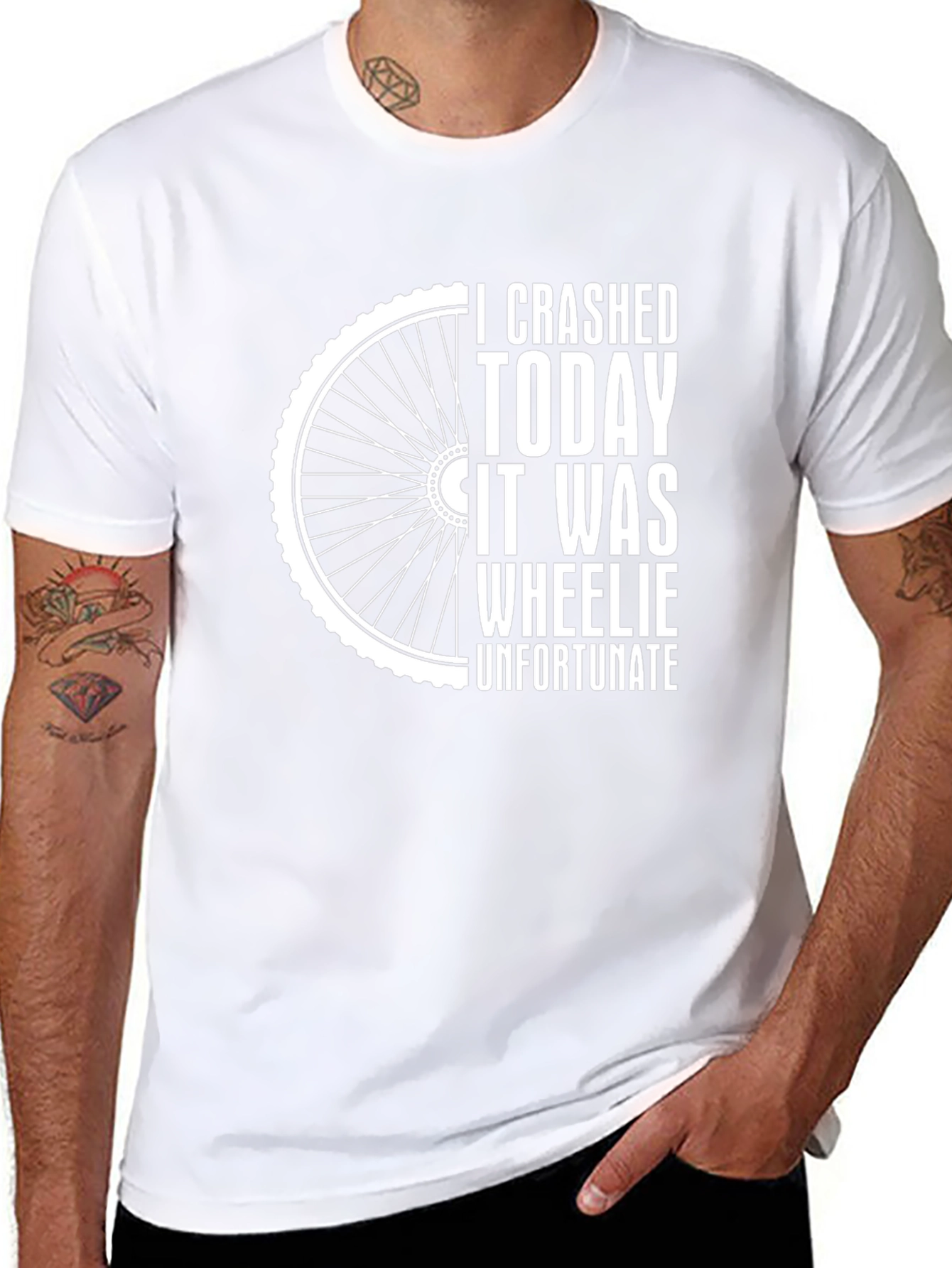 Crashed Today Wheelie Unfortunate Funny Bike T-Shirt