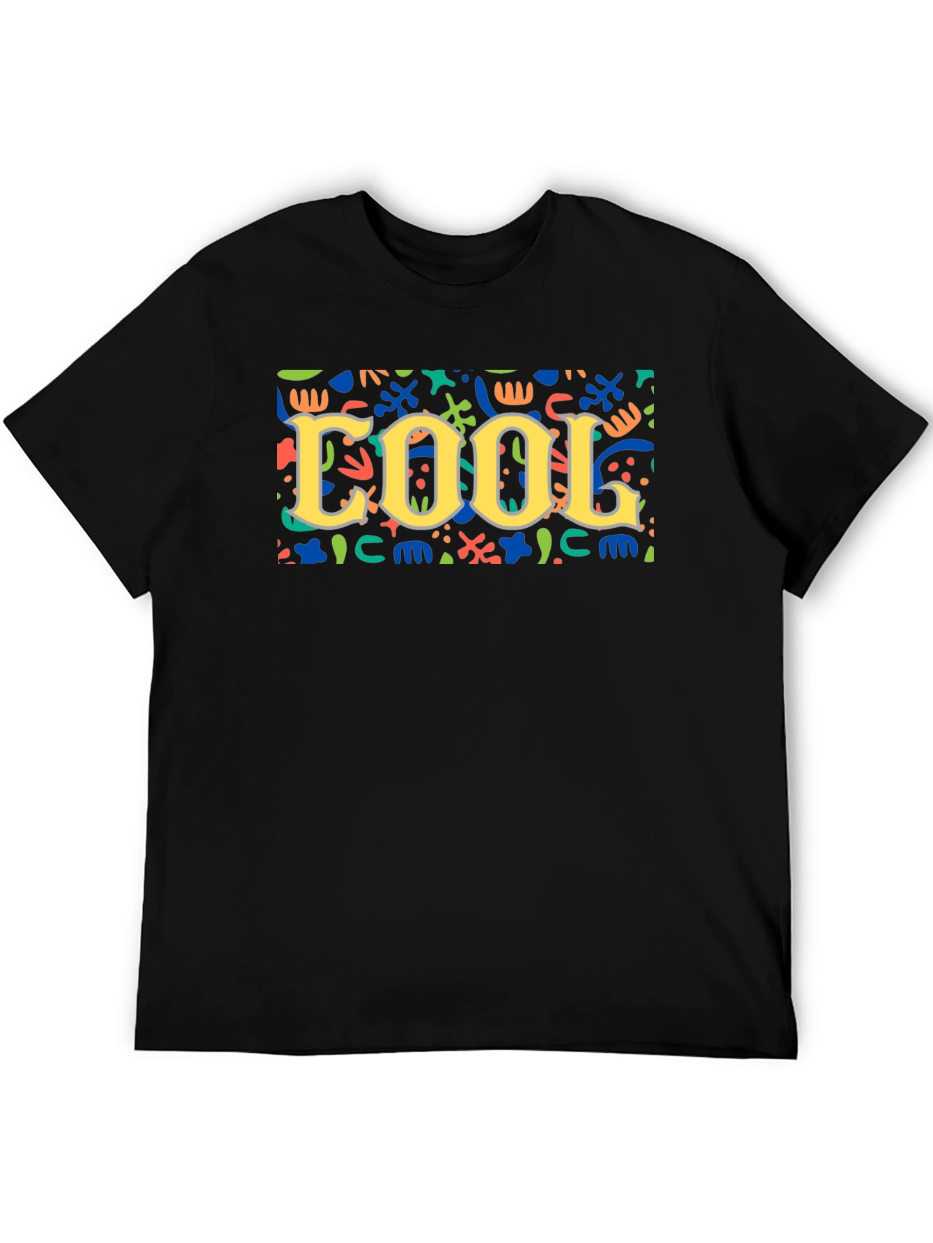 Cool Graphic Print Tee - Black