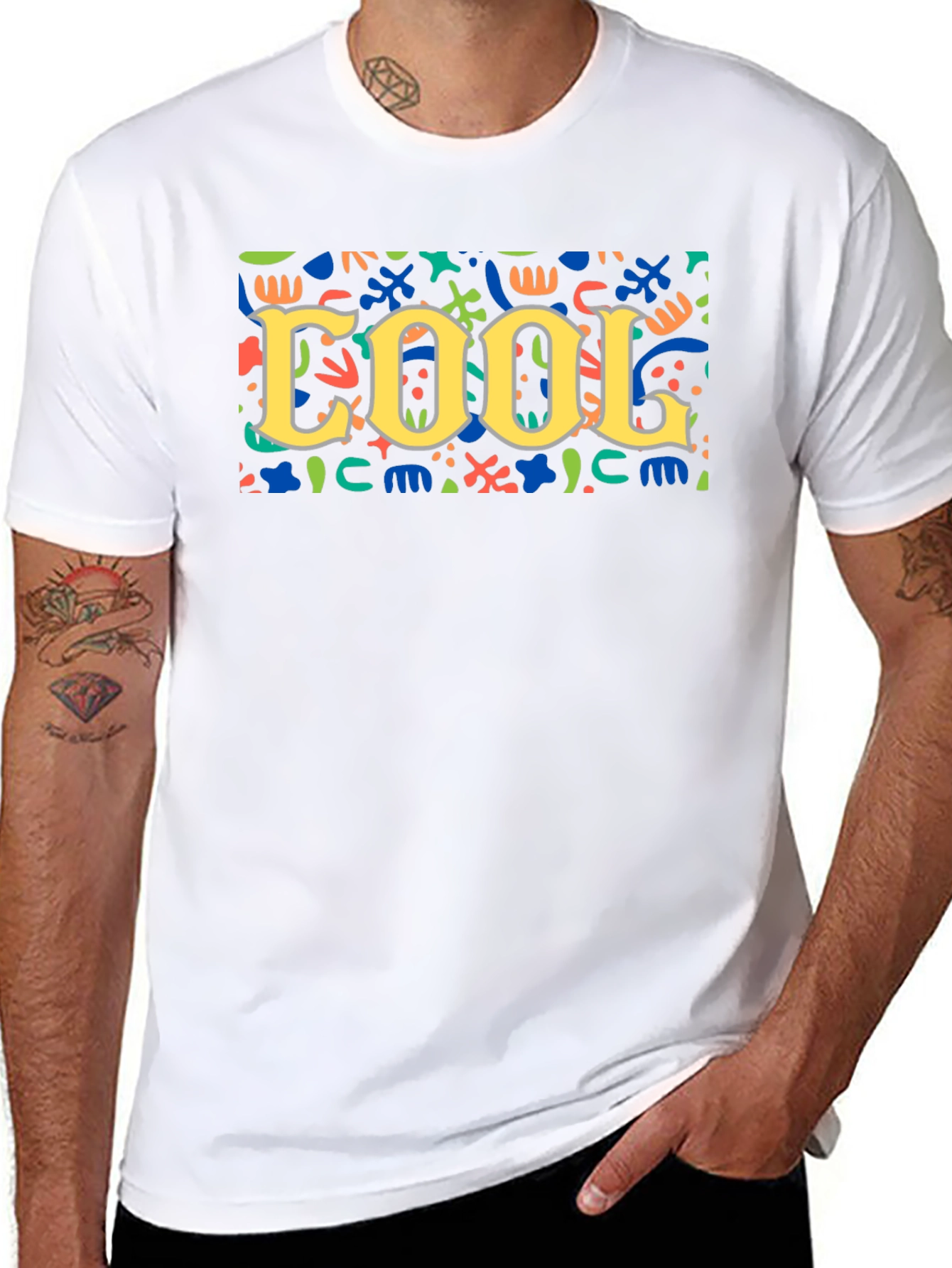 Cool Graphic Print Tee - Black