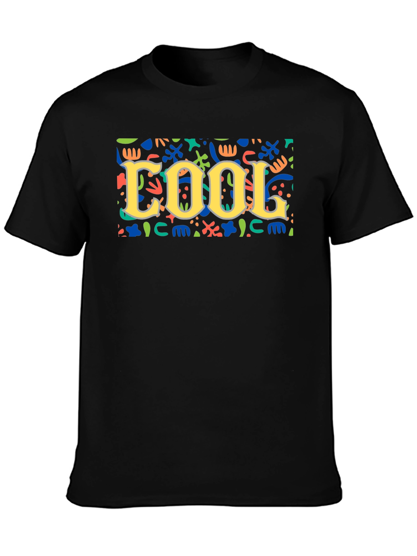 Cool Graphic Print Tee - Black