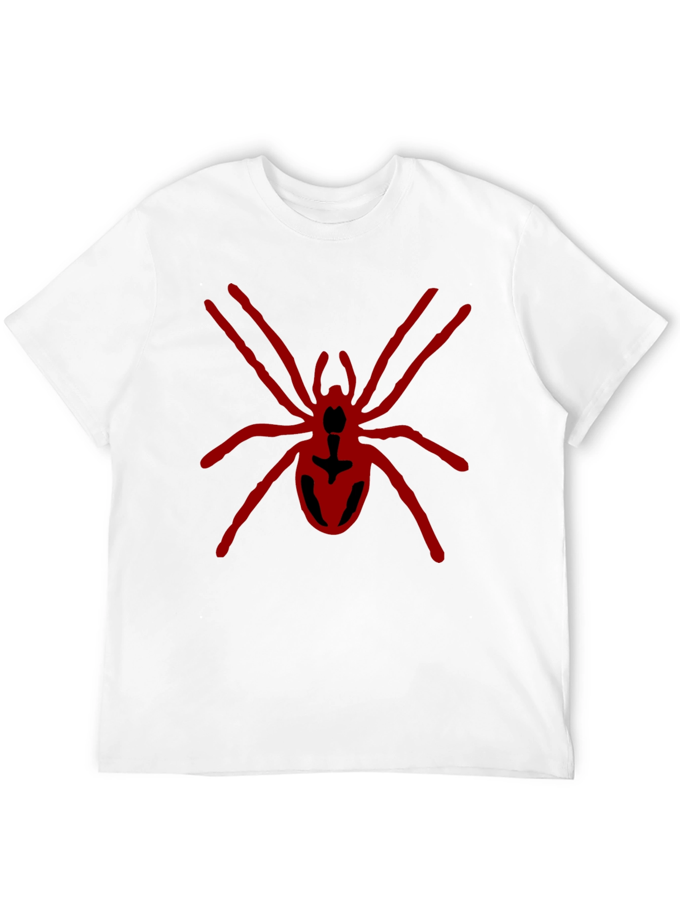 Black T-Shirt with Red Spider Design