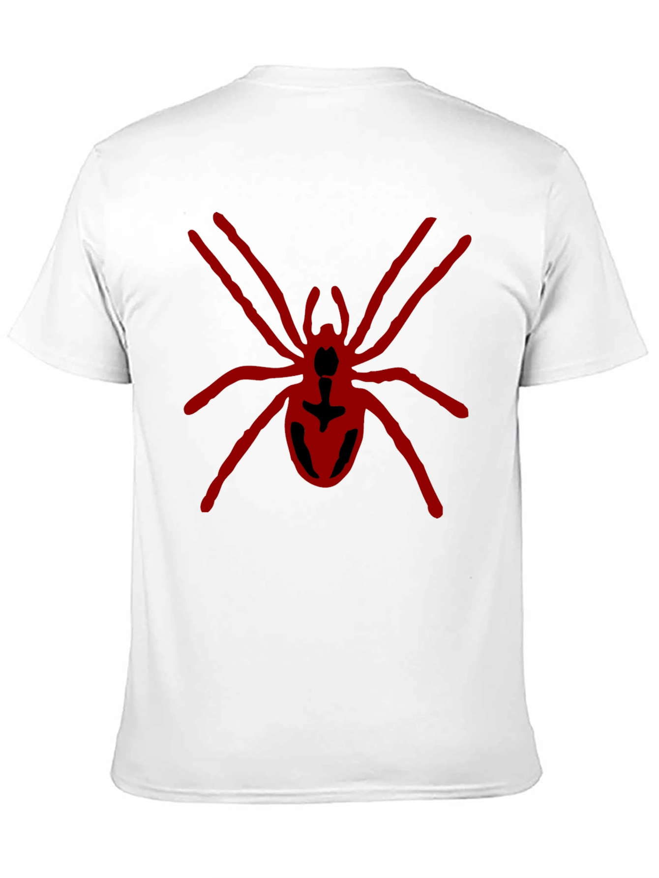 Black T-Shirt with Red Spider Design
