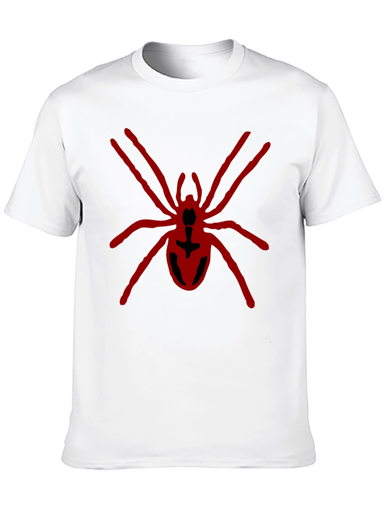 Black T-Shirt with Red Spider Design