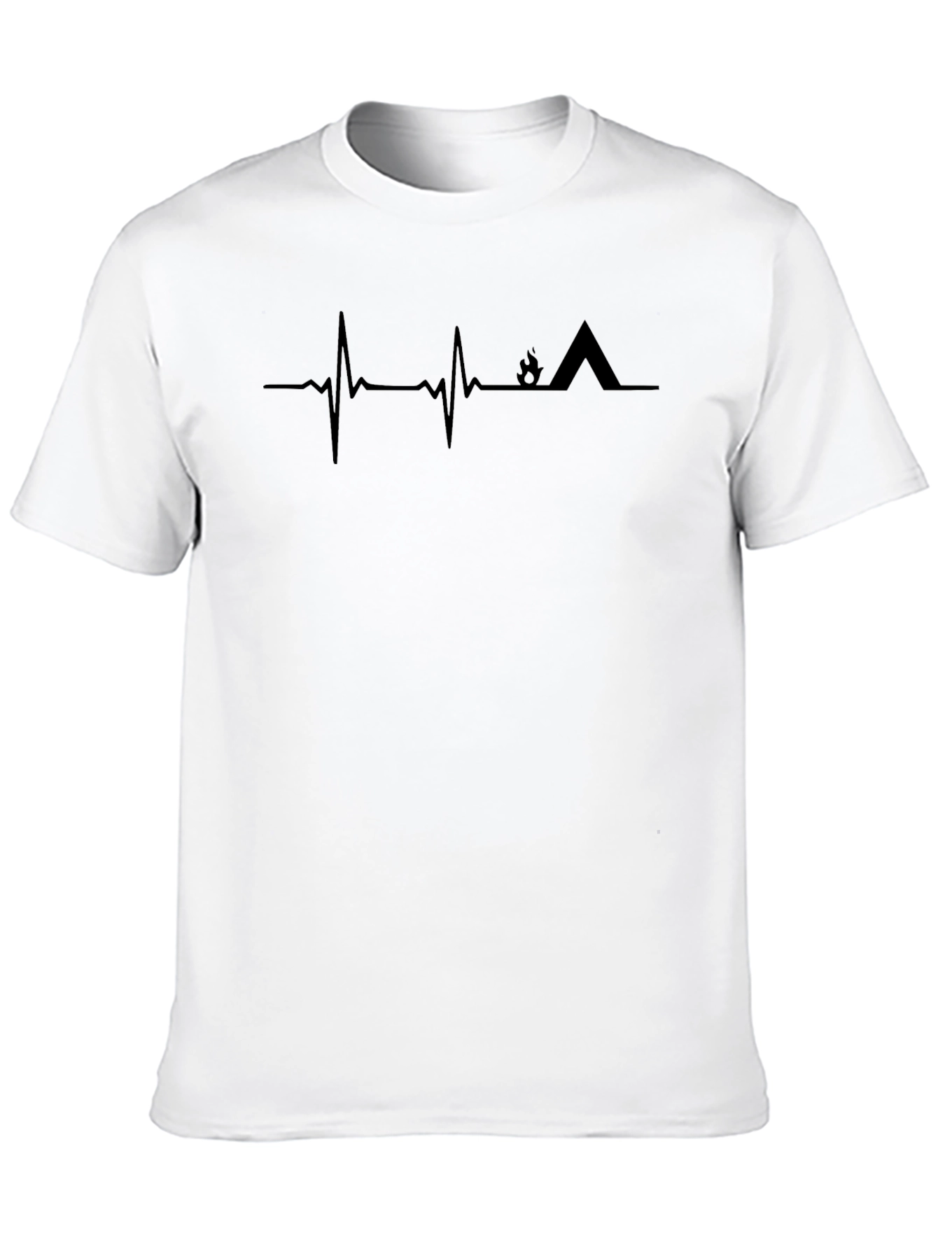 Camping Heartbeat Graphic Tee - Adventure Awaits!