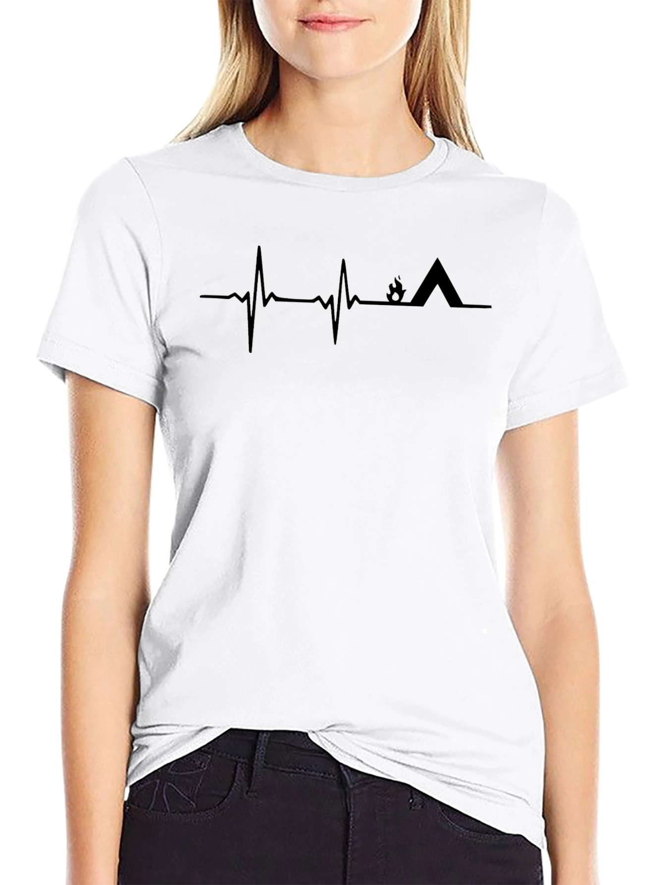Camping Heartbeat Graphic Tee - Adventure Awaits!