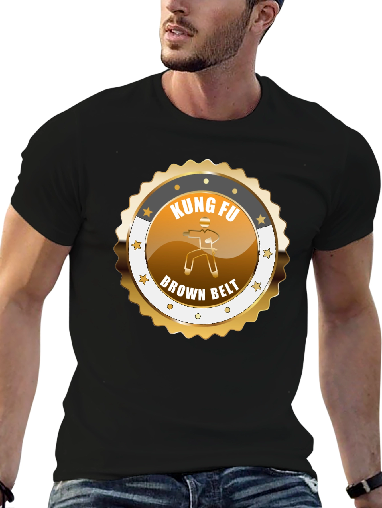 Kung Fu Brown Belt Graphic T-Shirt Martial Arts Tee